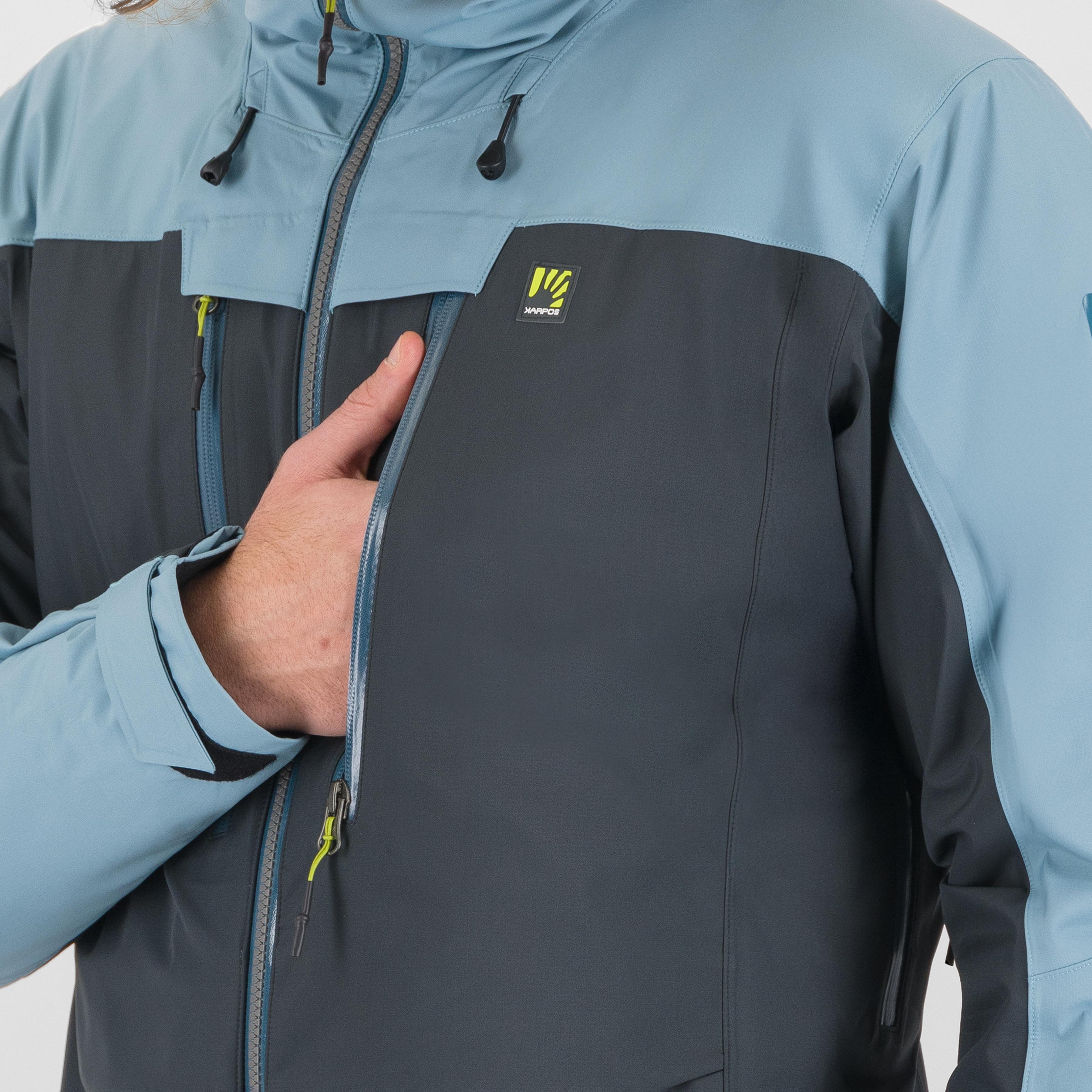Midi shell jacket - woodl.gray/smoke blue - karpos