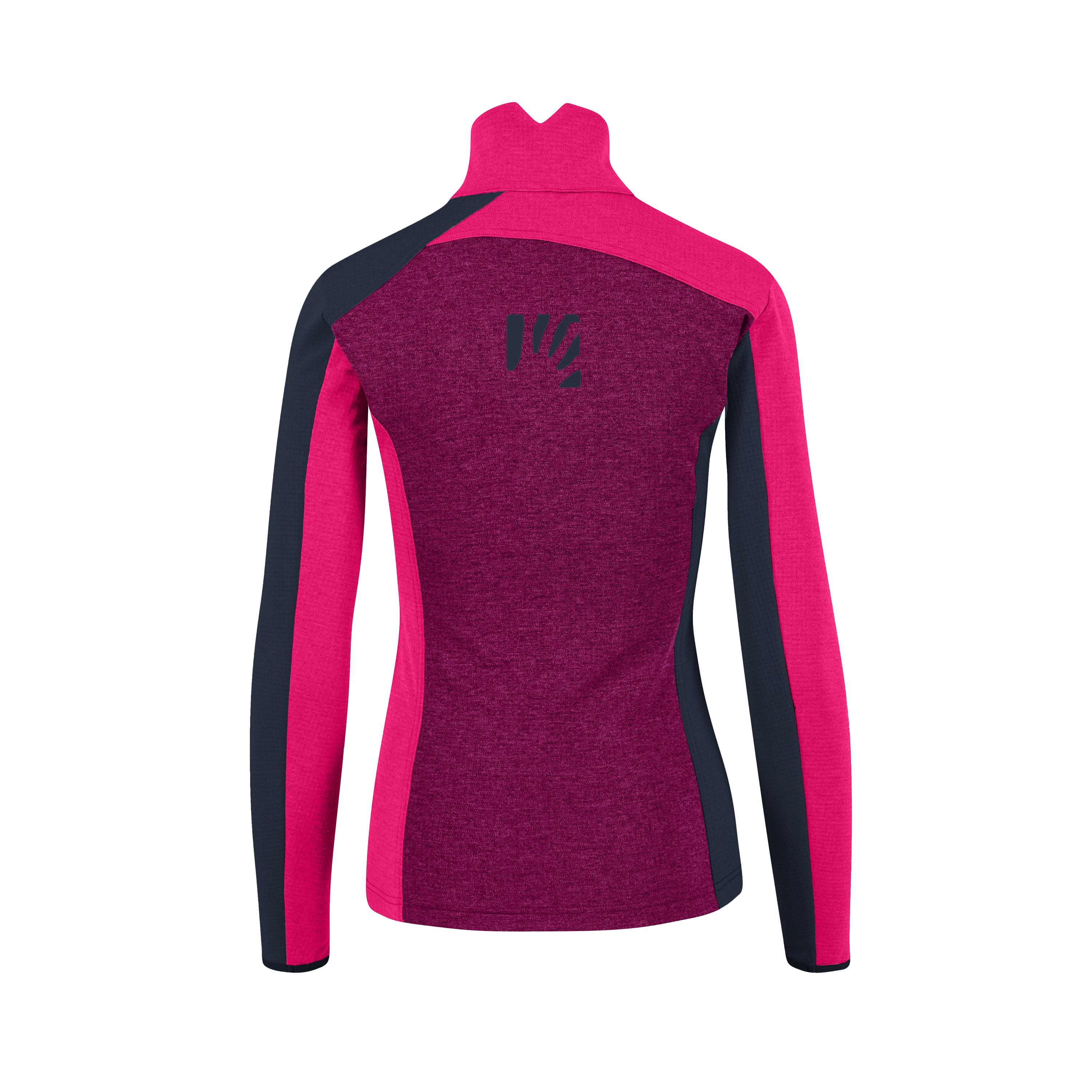 Federa half-zip w fleece - boysenberry/pink/vulcan - karpos