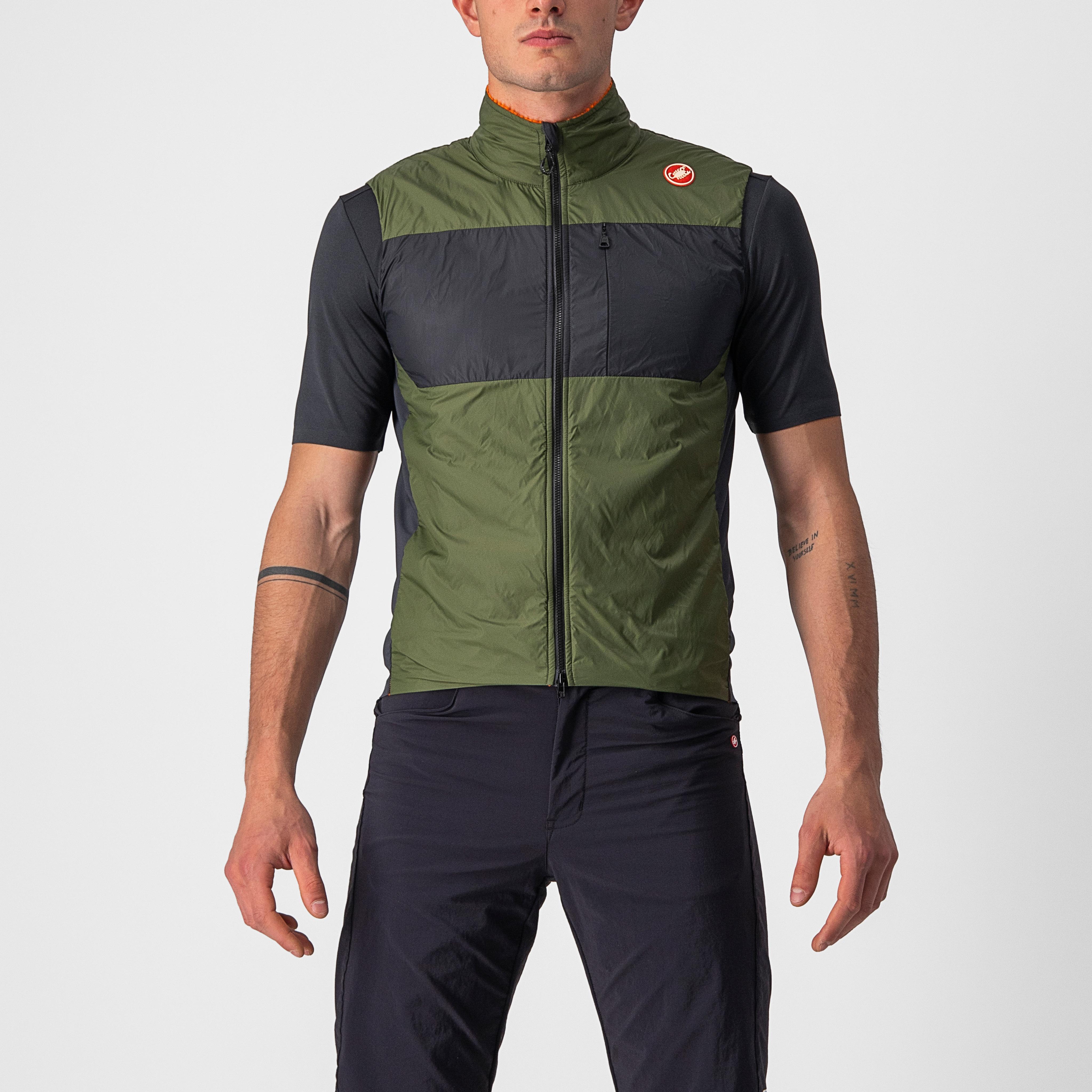 Unlimited puffy vest - light military green/dark gray - castelli