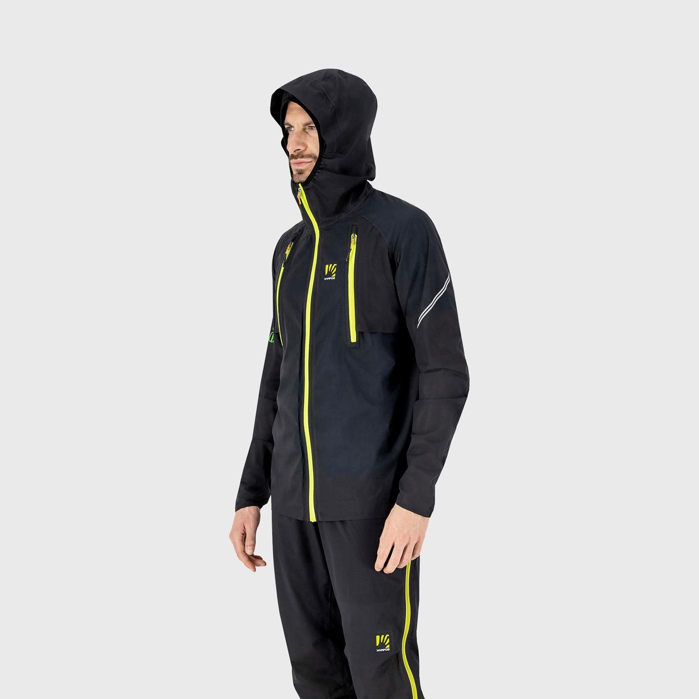 Lavaredo rain jacket - black/green fluo - karpos