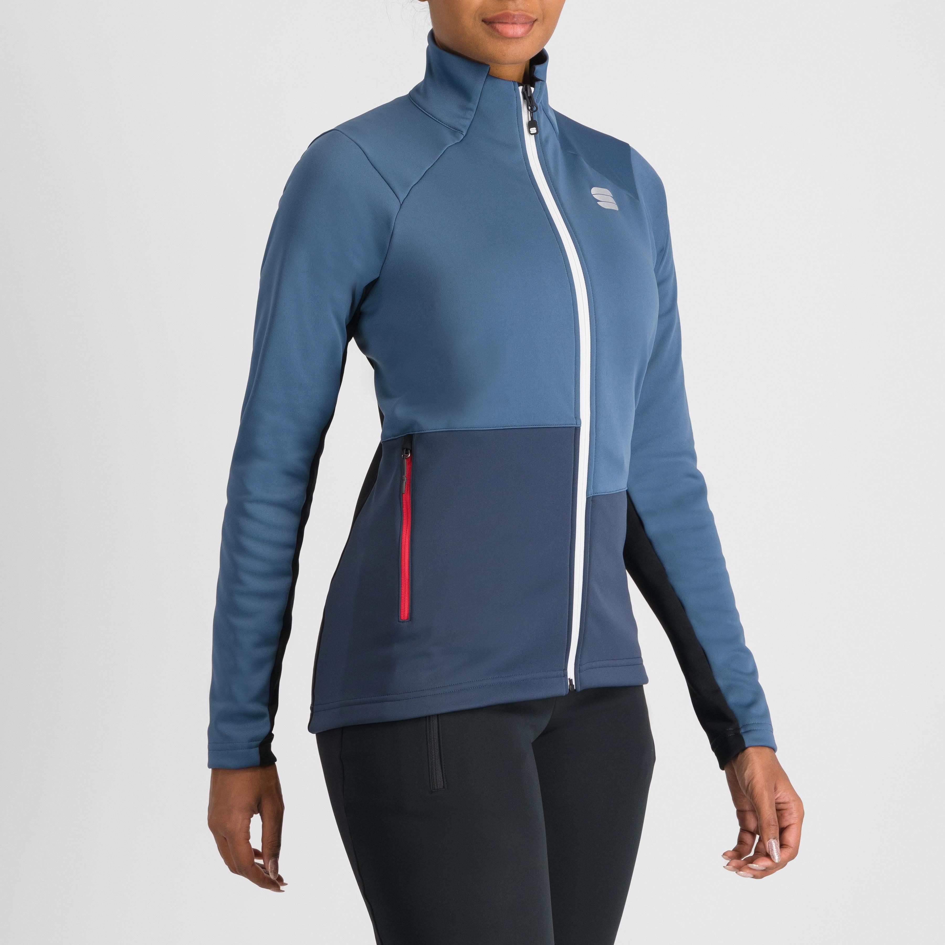 Engadin w jacket - natural gray/galaxy blue - sportful