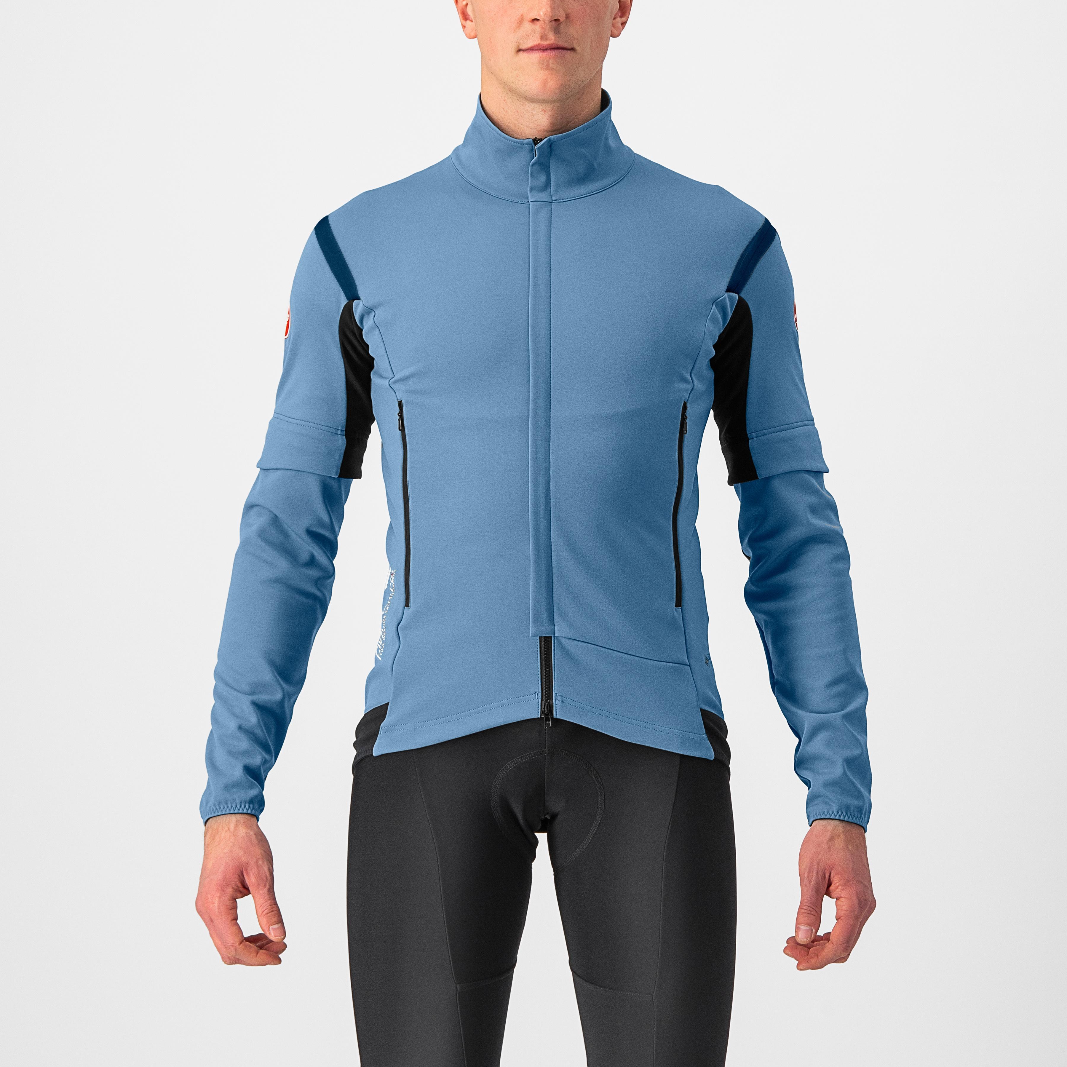 Perfetto ros 2 convertible jacket - steel blue/savile blue - castelli