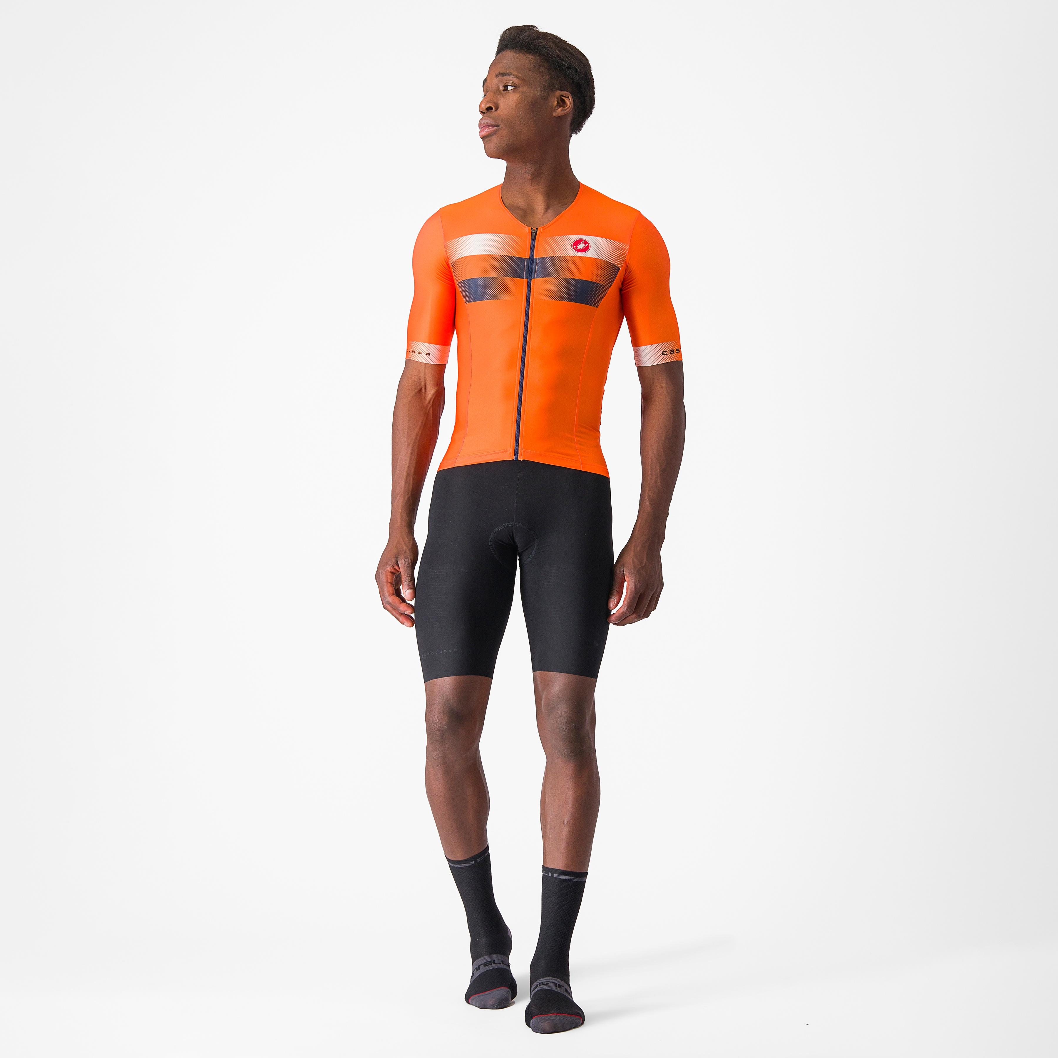Free speed 2 race top - brilliant orange/belgian blue- - castelli
