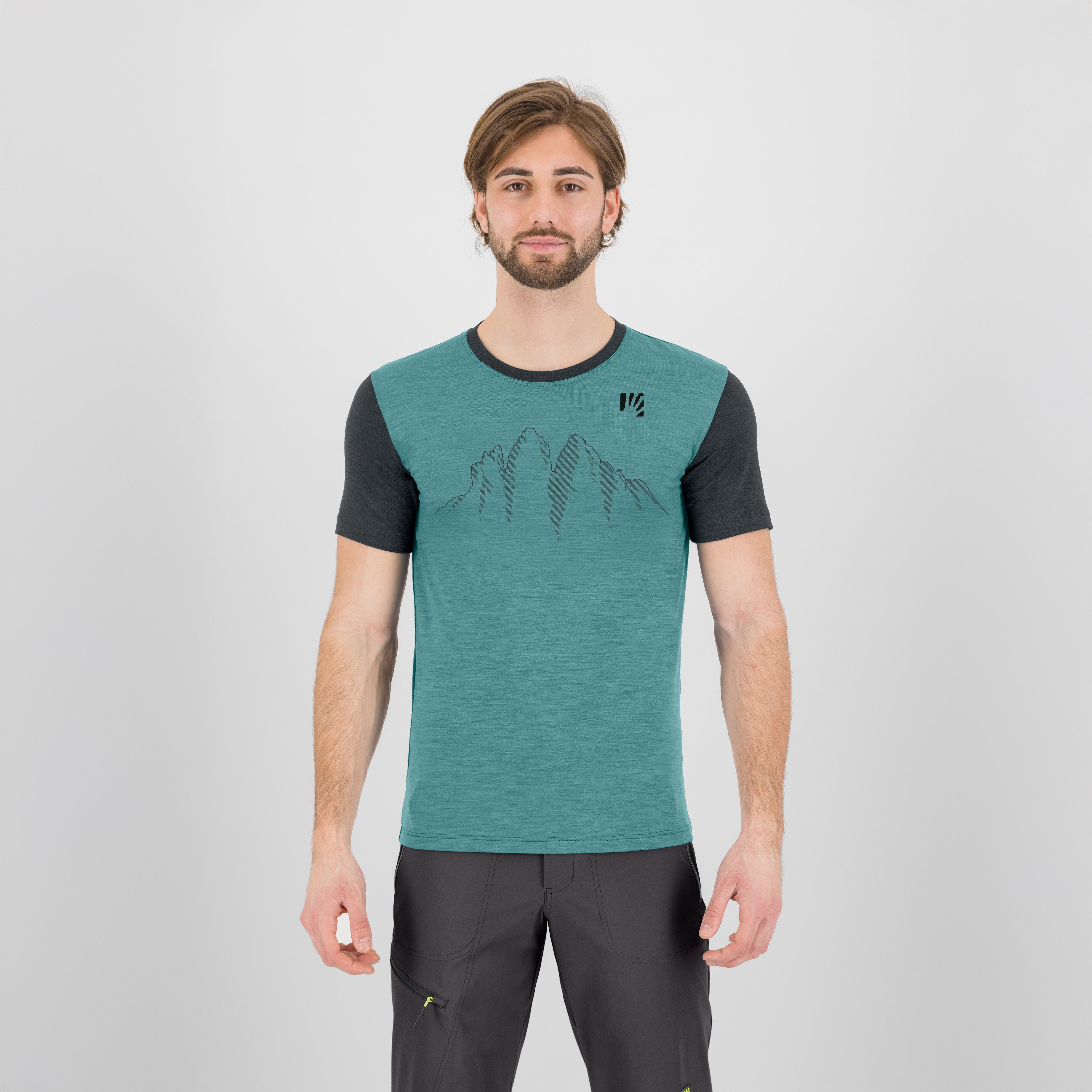 Taiole merino t-shirt - mineral blue/woodl.gray - karpos
