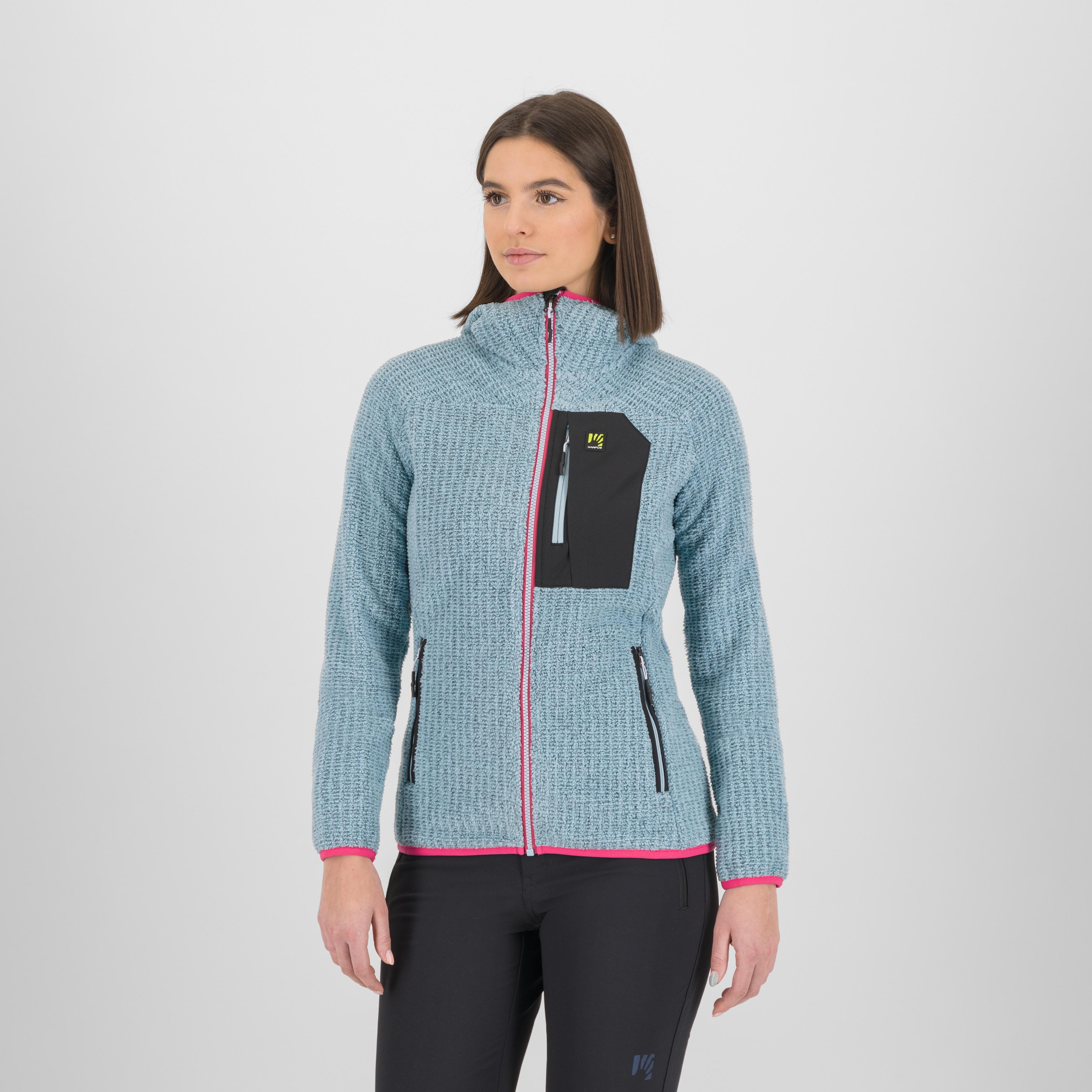 Rocchetta evo hoodie w fleece - forget/black - karpos