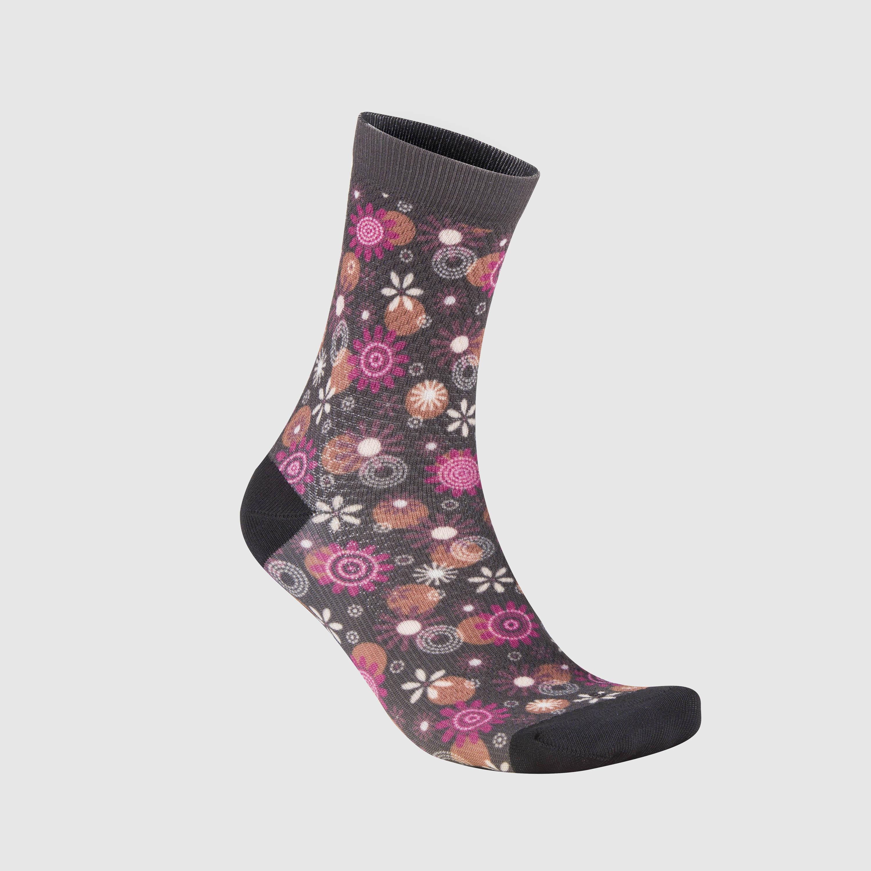 Spasso print w socks - vulcan/aztec/pristine - karpos