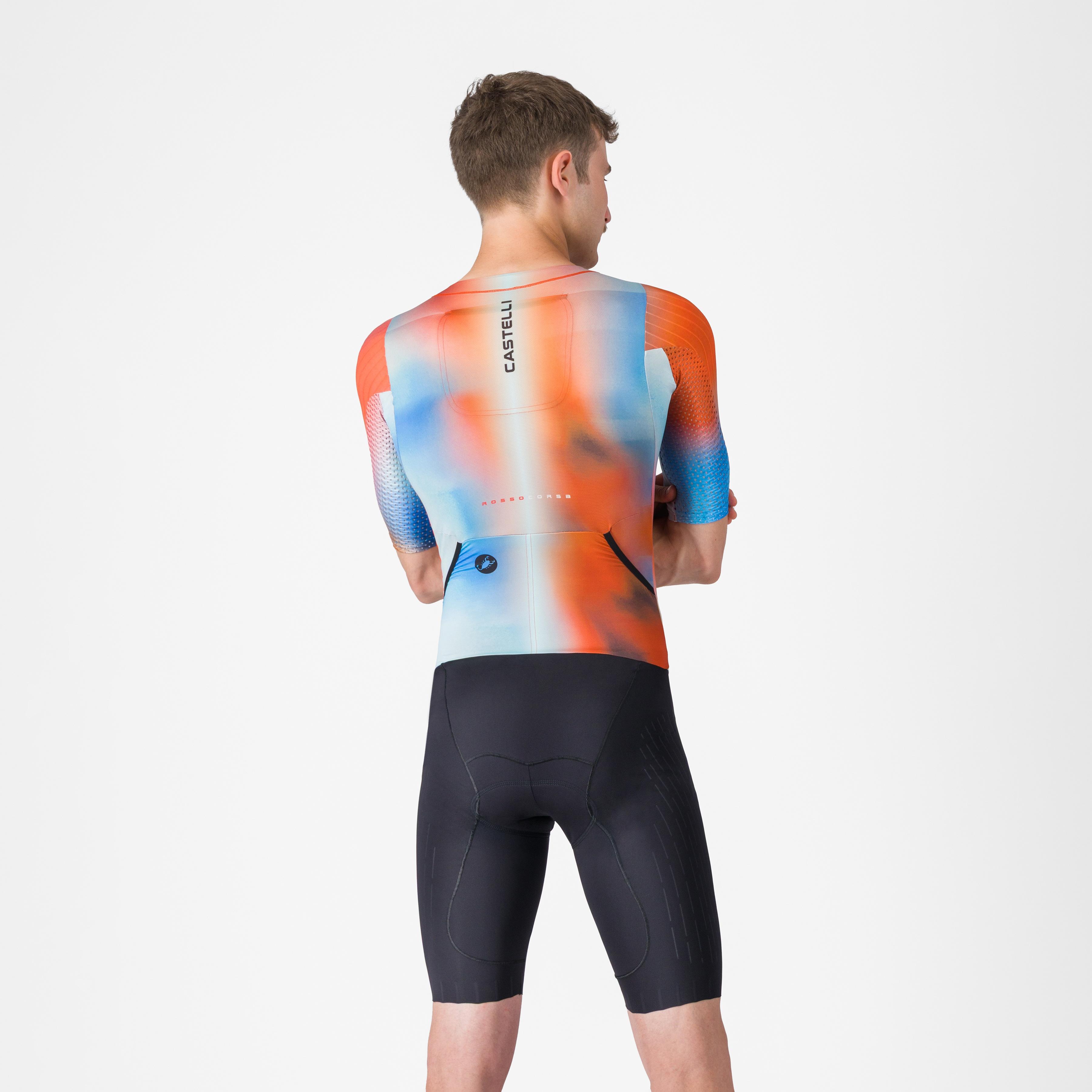 Free sanremo 3 suit short sleeve - paprika/winter sky-black - castelli