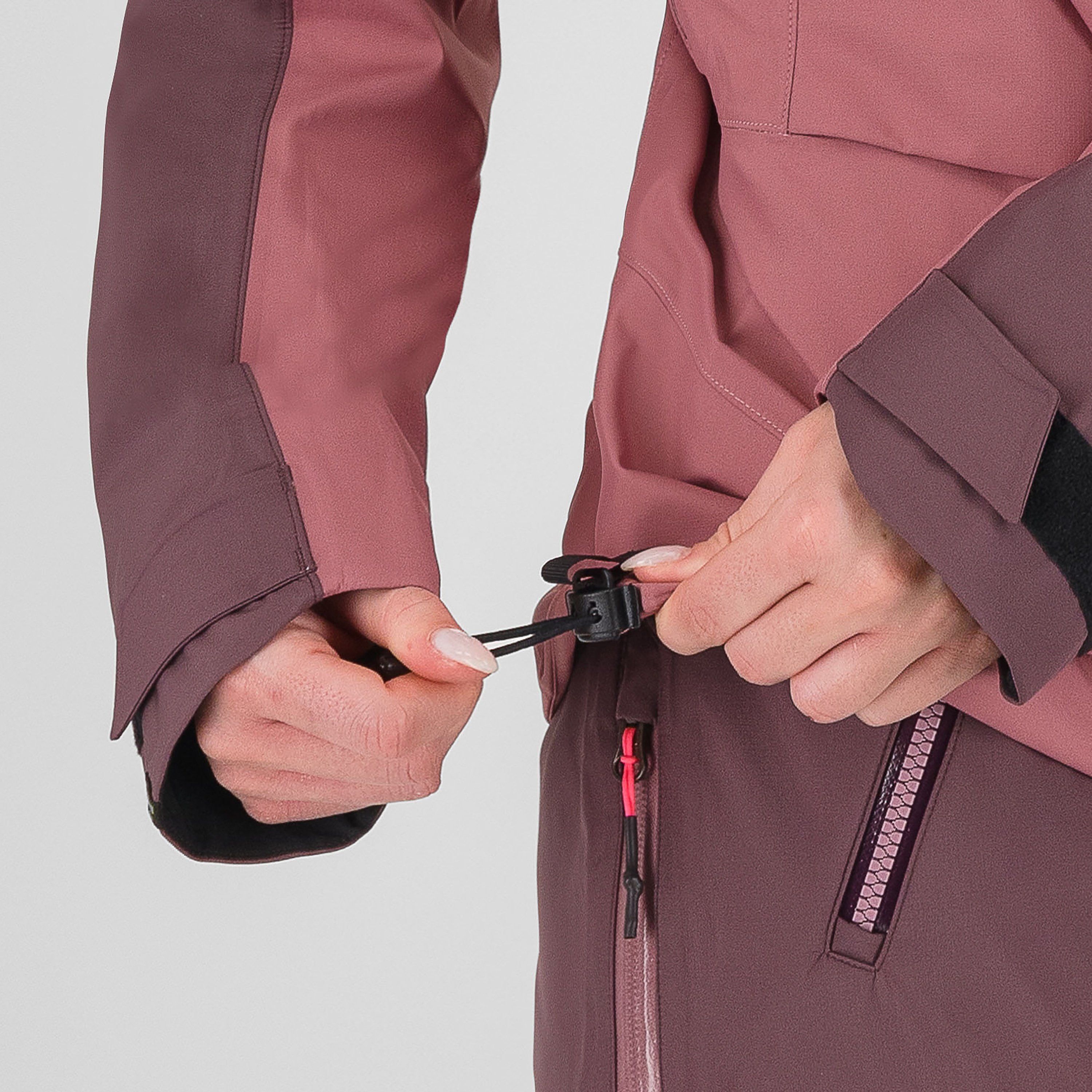 Midi shell w jacket - deco rose/huckleberry - karpos