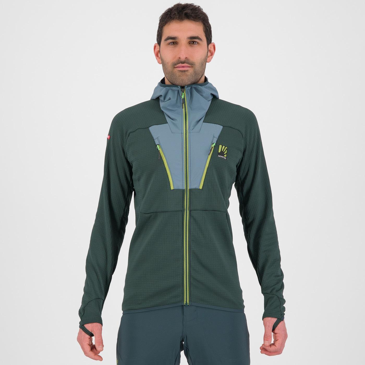 Highest hoodie fleece - forest/north atlantic - karpos