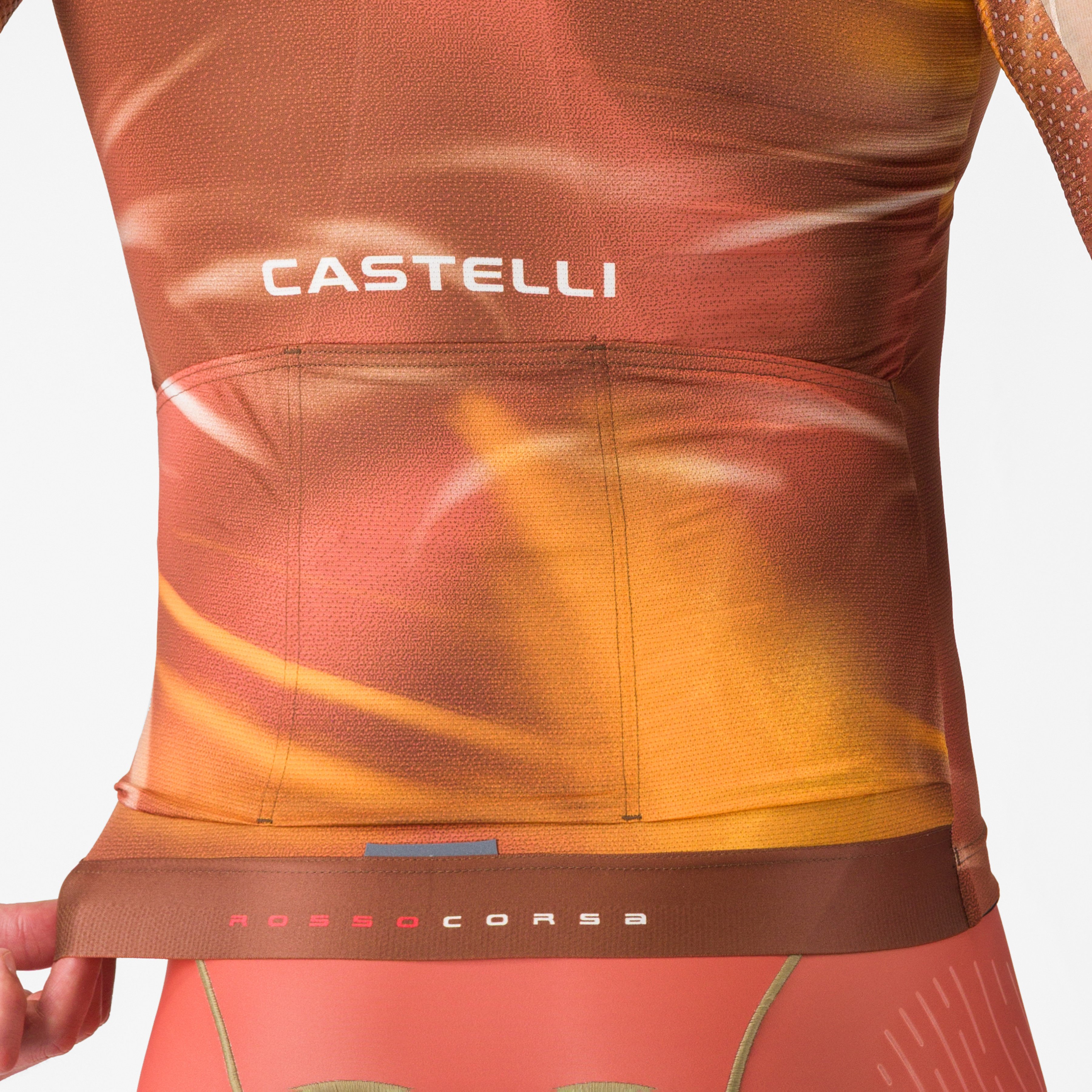 Aero race 8s jersey - deep mocha/vivid orange - castelli