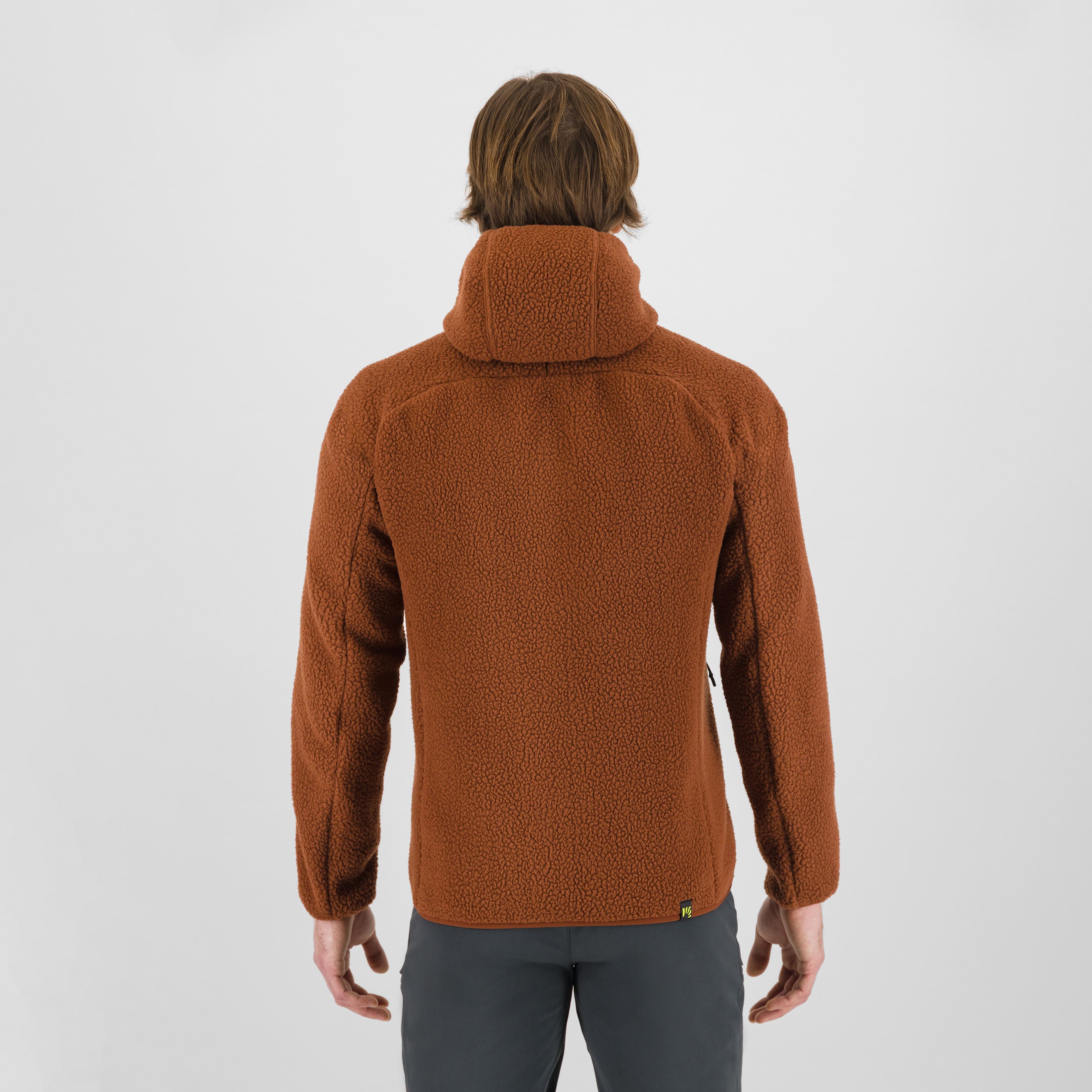 Moiazza retrò hoodie fleece - mahogany/woodl.gray - karpos