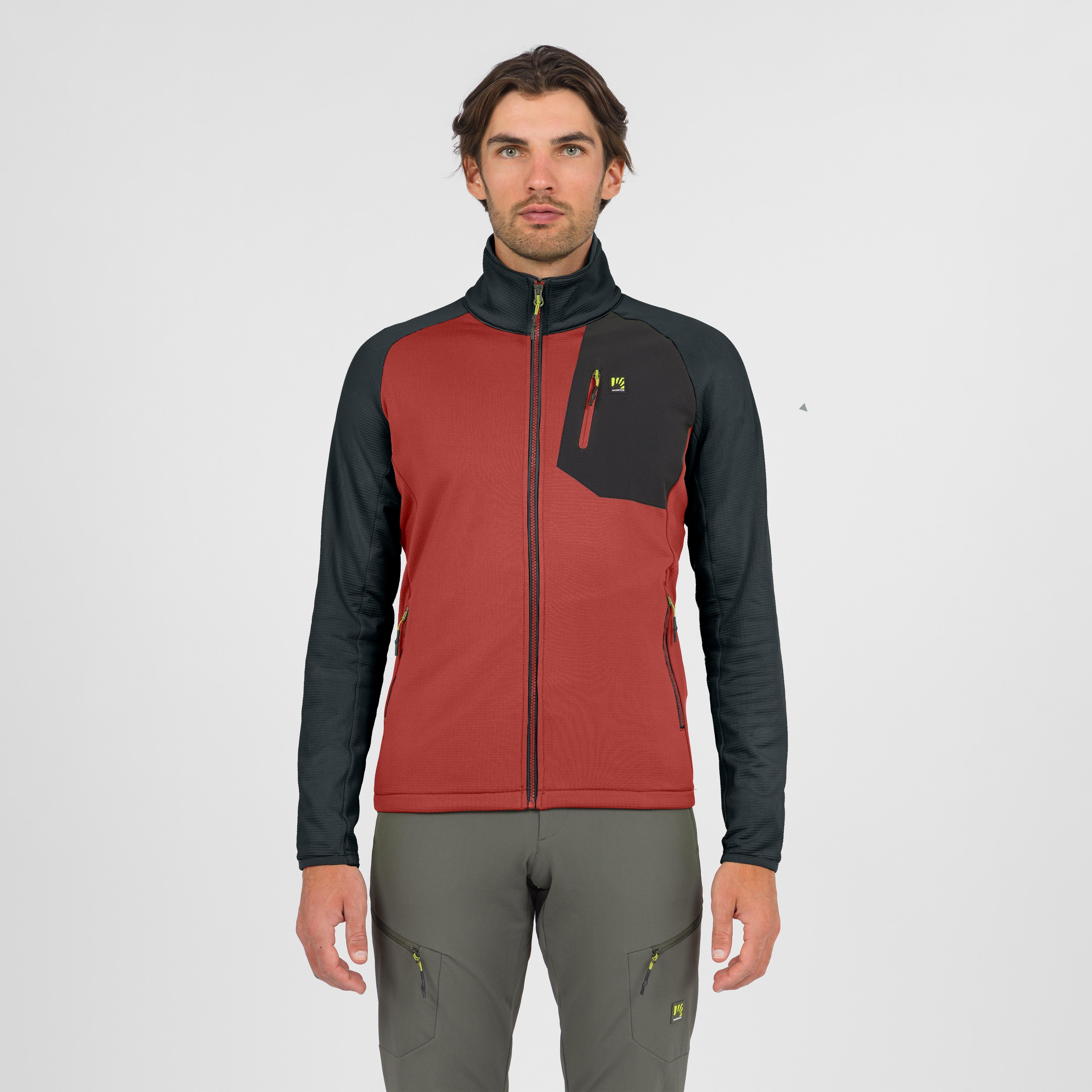 Odle evo full zip fleece - fire/woodl.gray - karpos