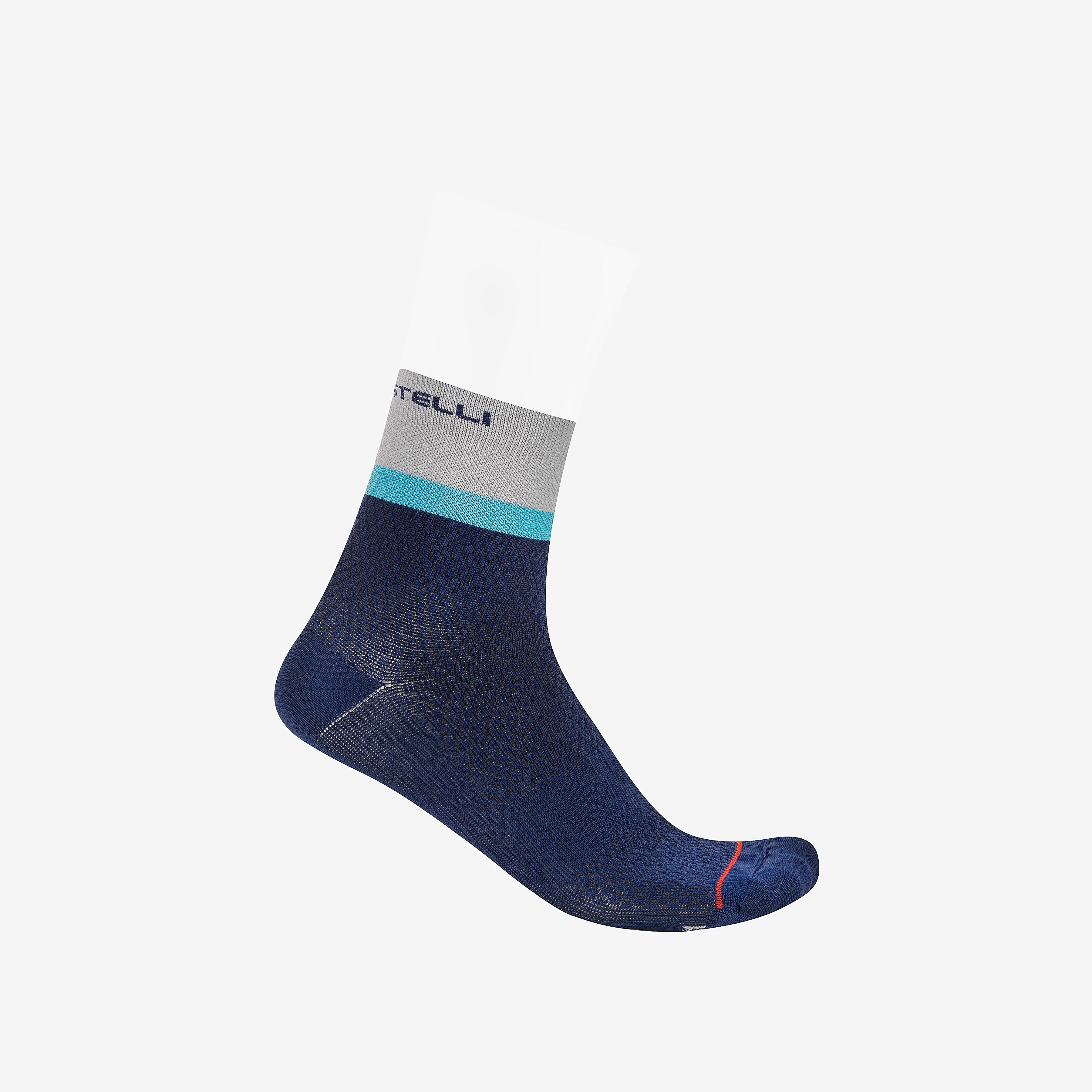 Tonal logo w 12 sock - belgian blue/silver gray-neon - castelli