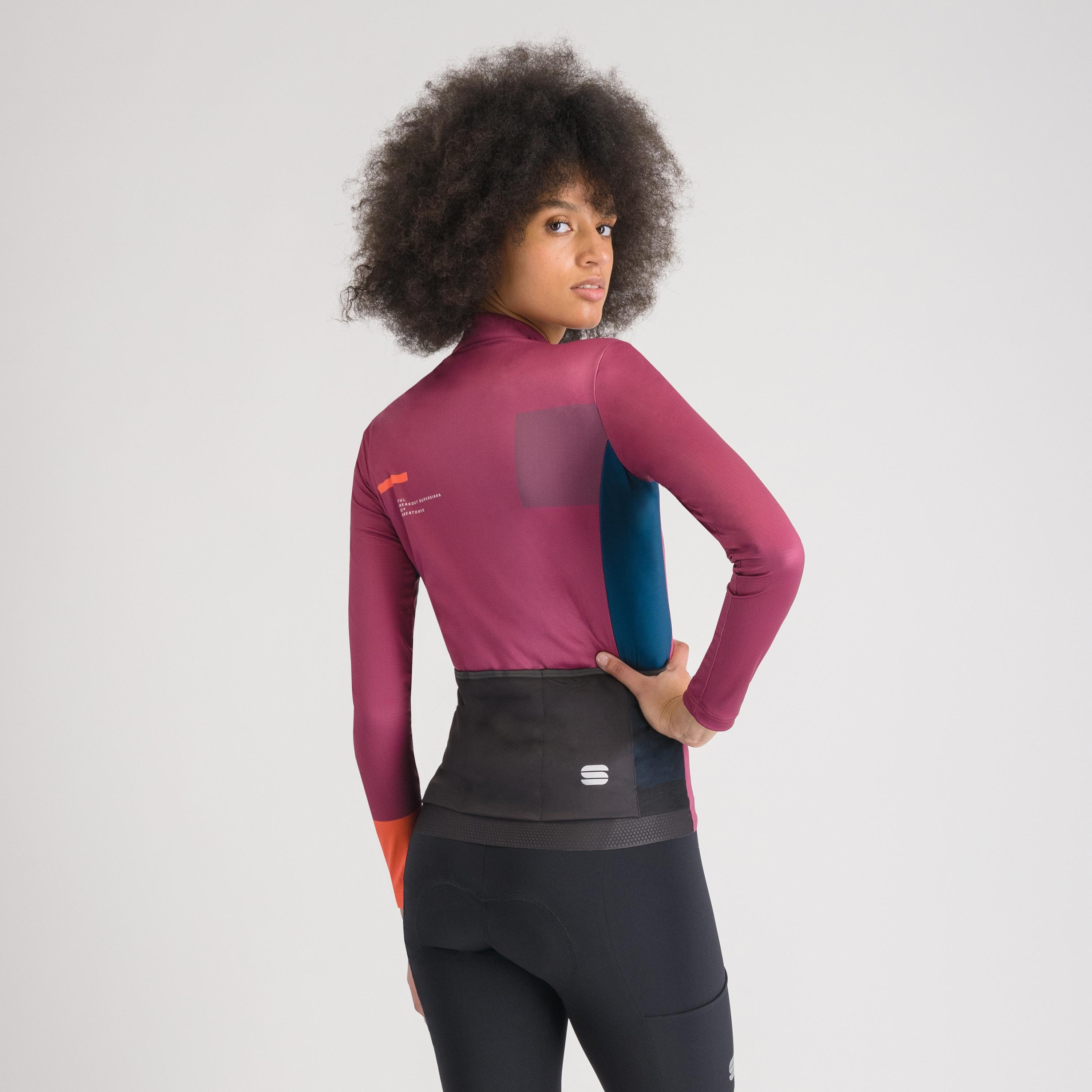 Breakout supergiara w thermal jersey - rasperry violet  black pompelm - sportful