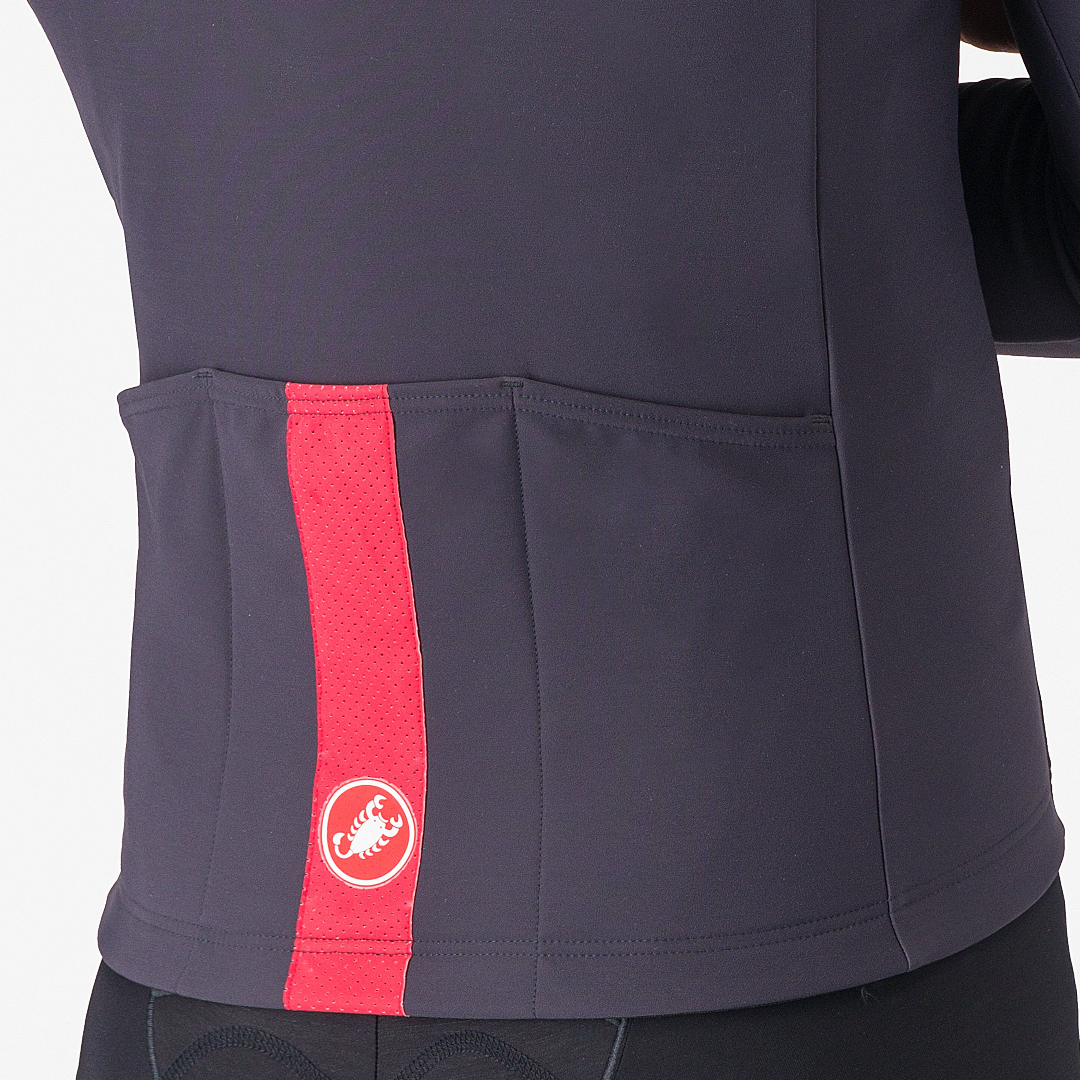 Tutto nano ros jersey - dark gray/red - castelli