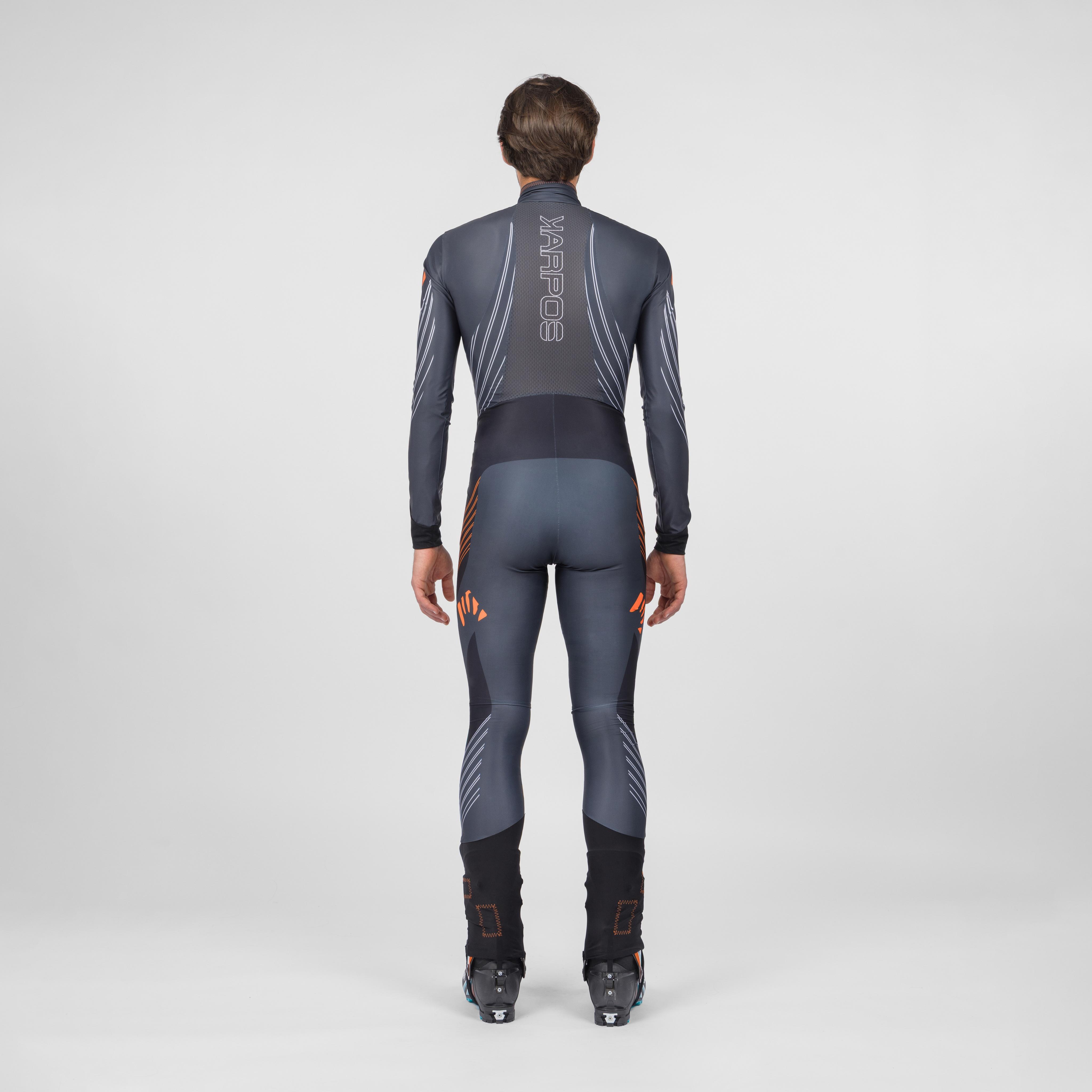 Mixed relay suit - woodl.gray/vibr.orange - karpos