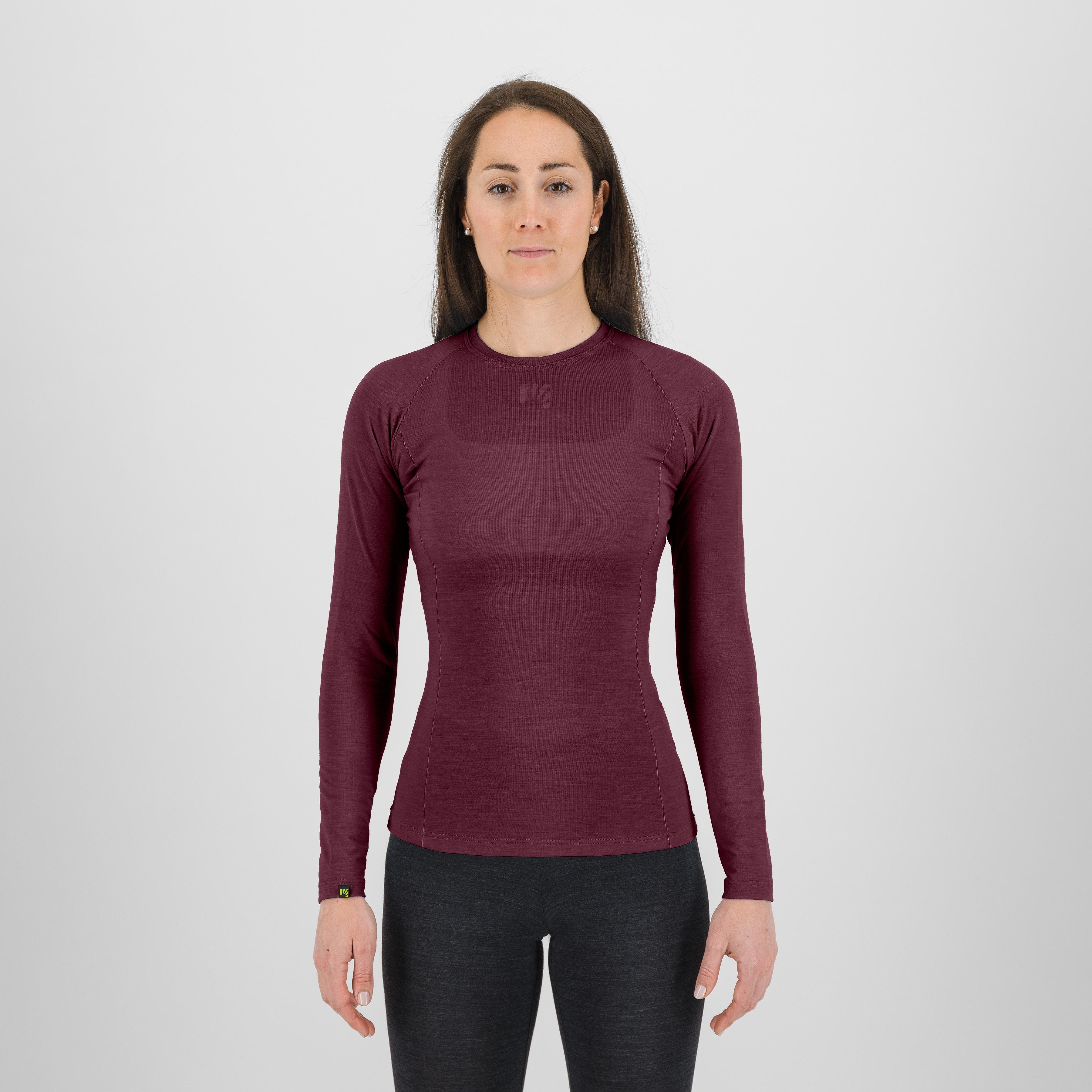 Dinamico merino 180  w jersey ls - crimson - karpos