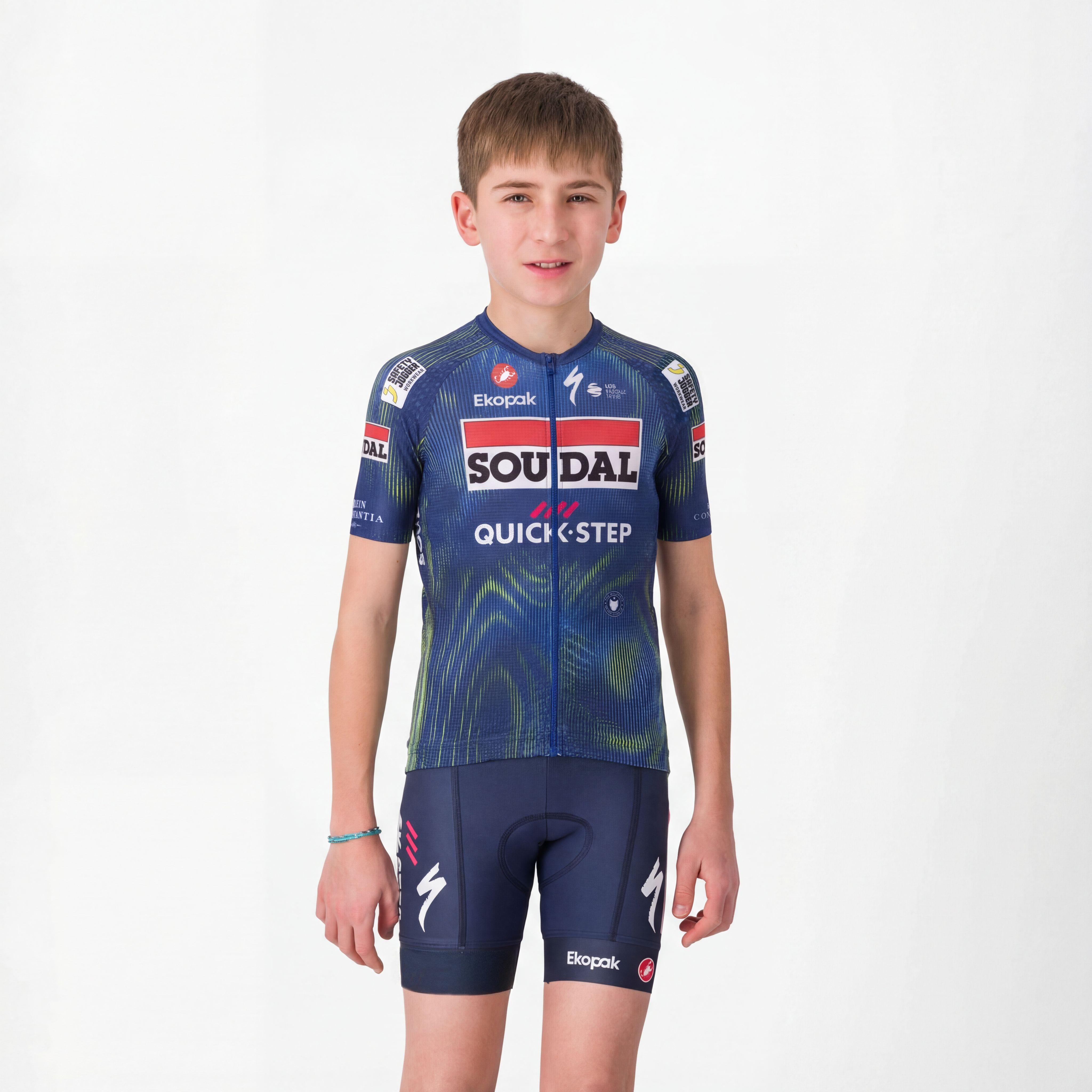 Aero kid jersey - blue/electric lime - castelli