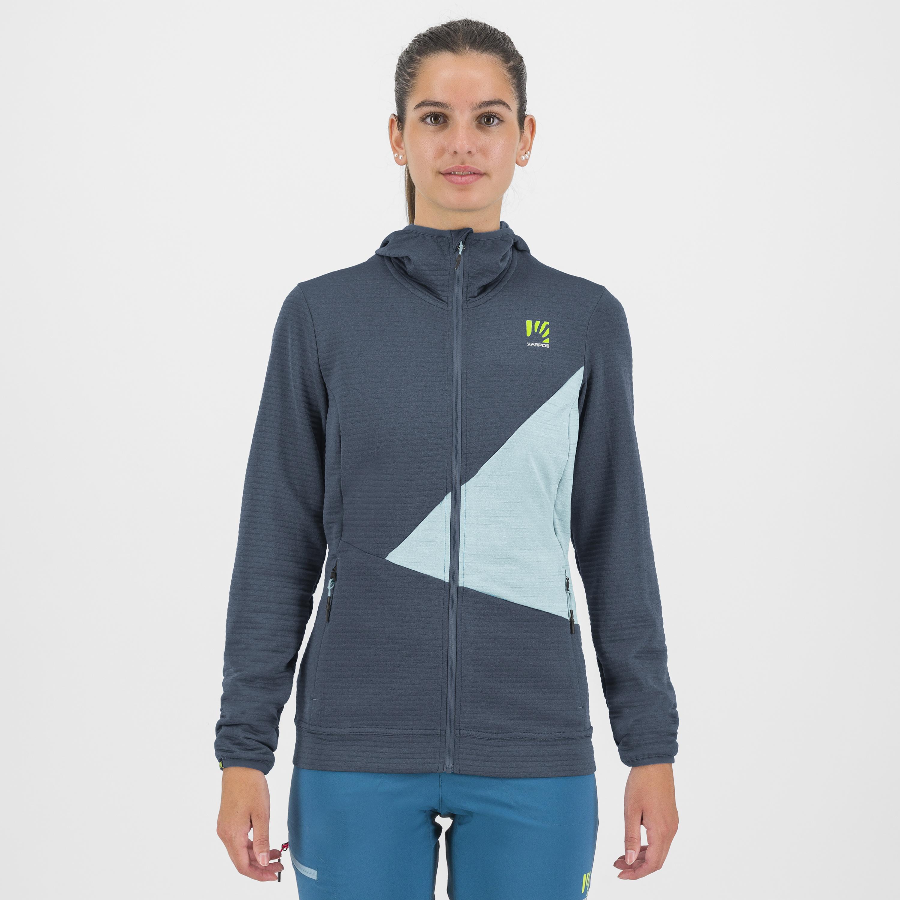 Nuvolau w fleece - vintage indigo/aqaumarine - karpos