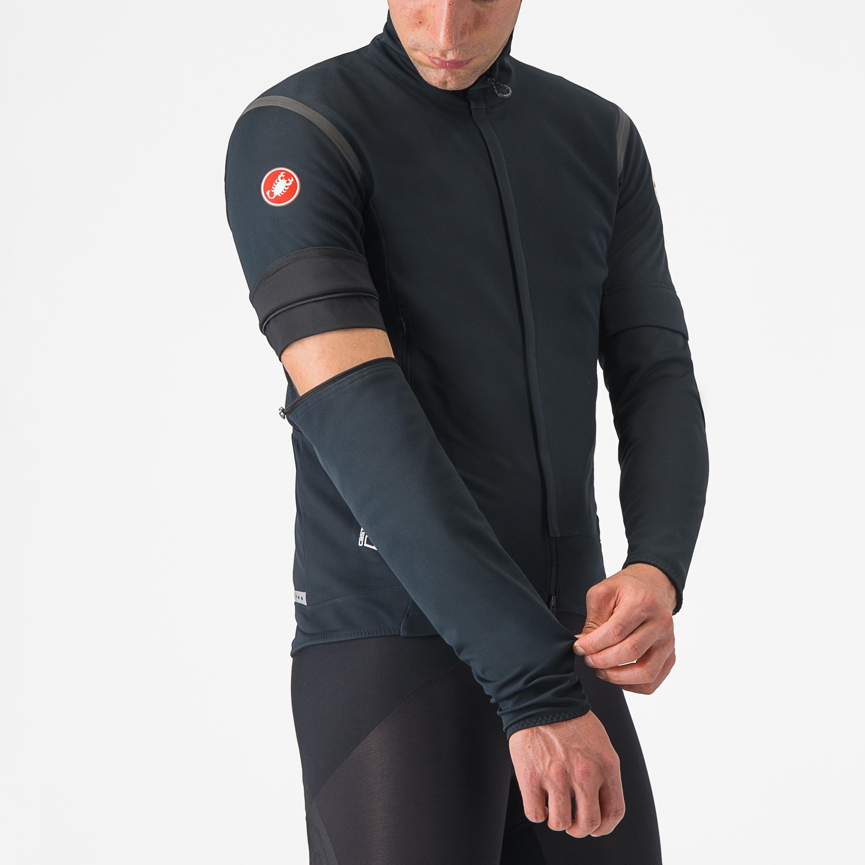 Perfetto ros 2 convertible jacket - light black/black reflex - castelli