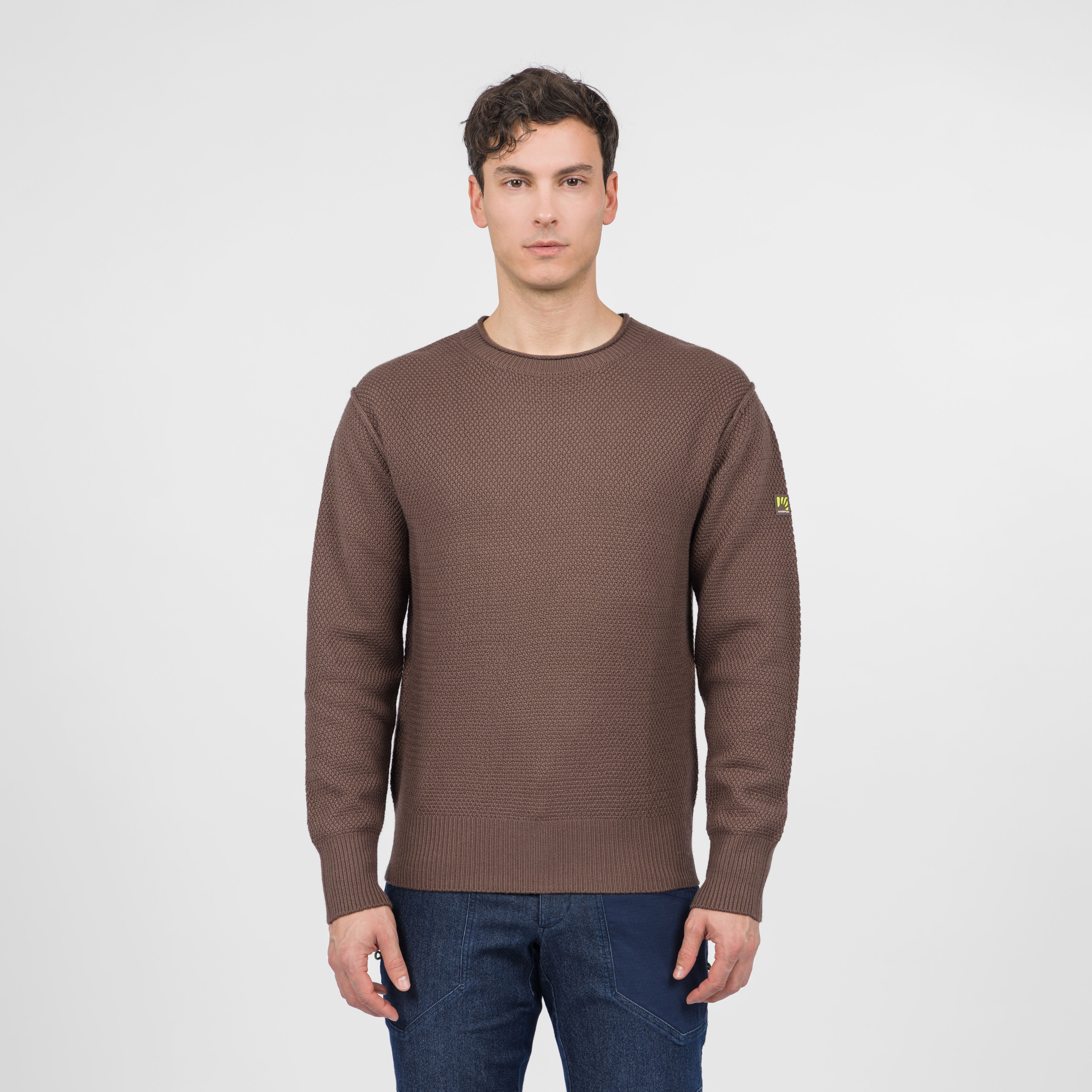 Ermellino crewneck sweater - gianduia brown - karpos