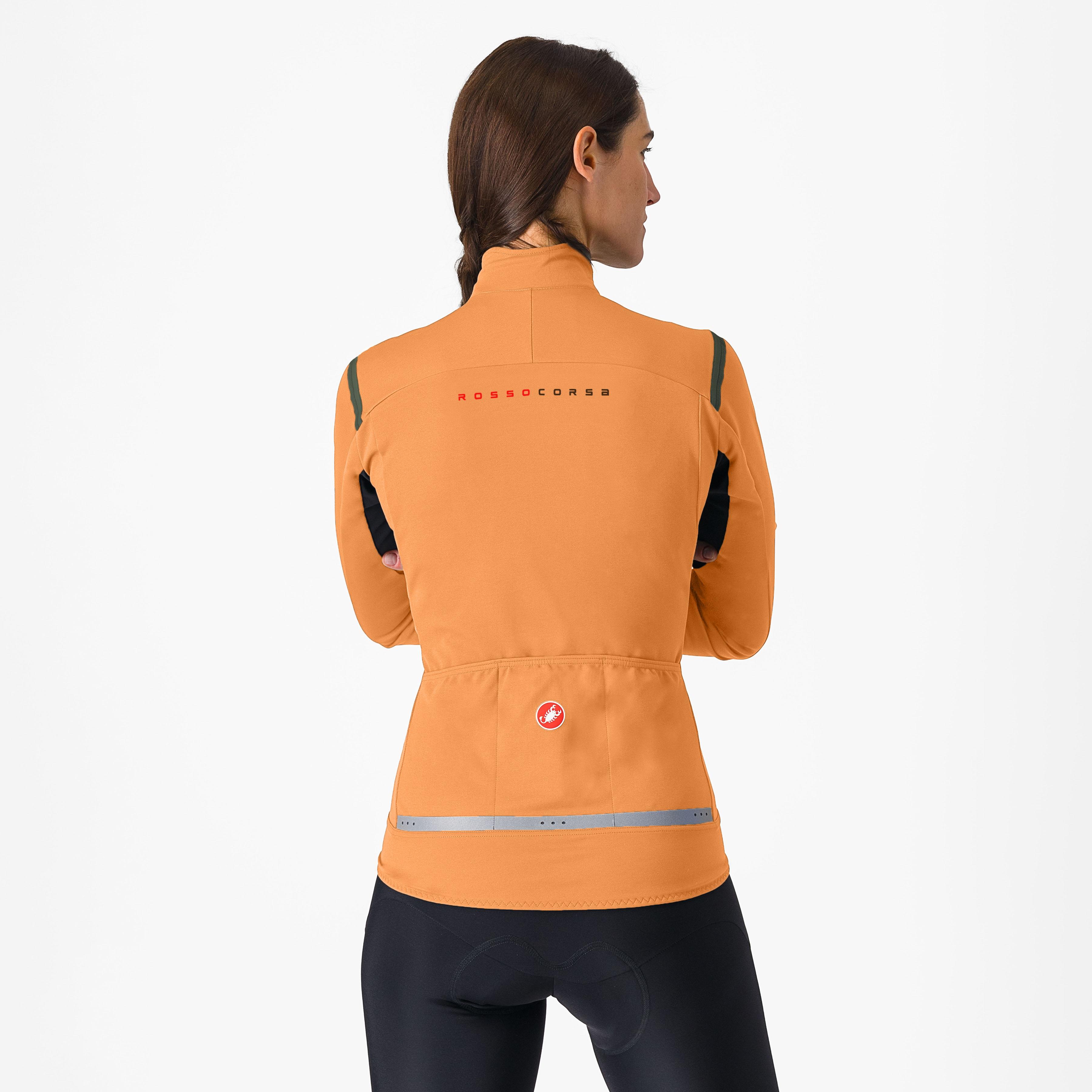 Perfetto ros 2 w jacket - melon/military green - castelli