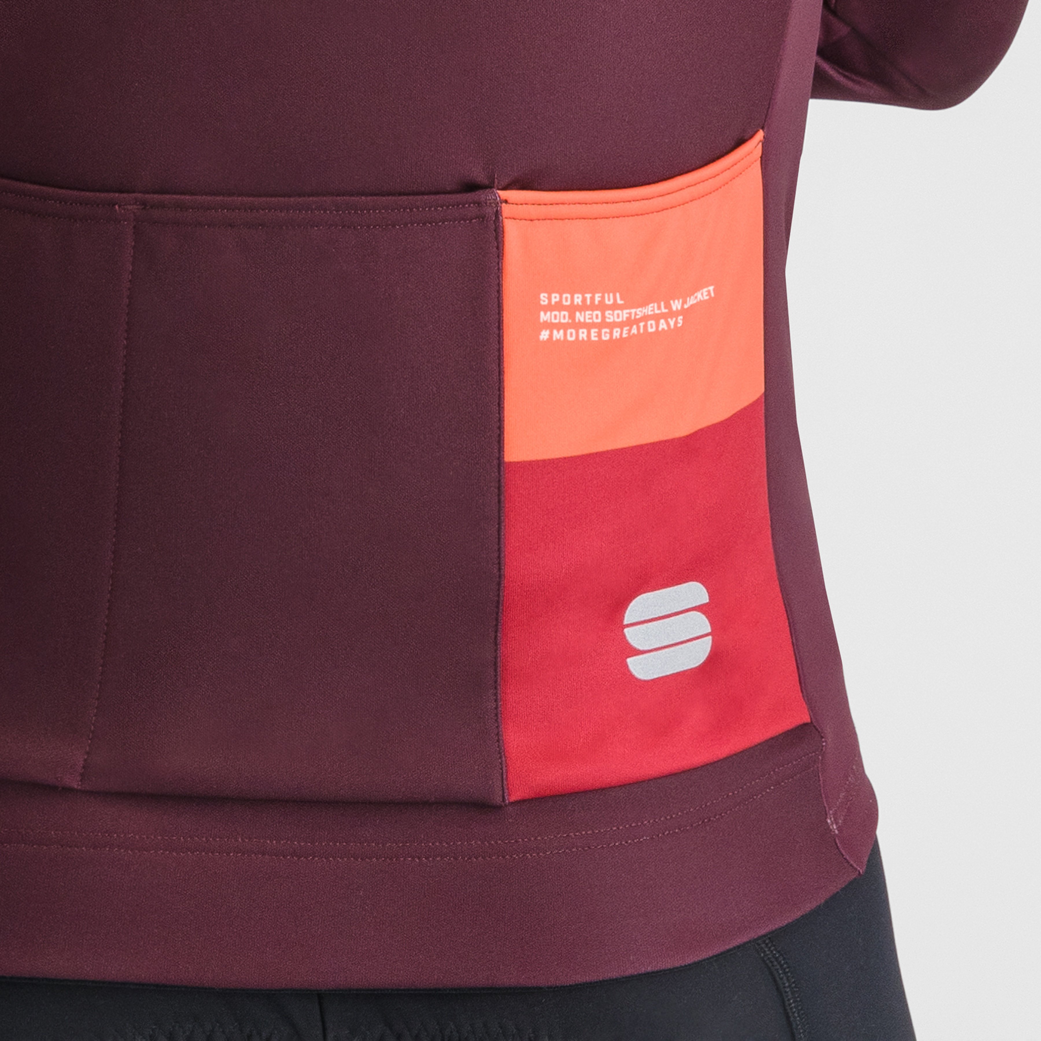 Neo 2 softshell w jacket - deep bordeaux red pompelmo - sportful