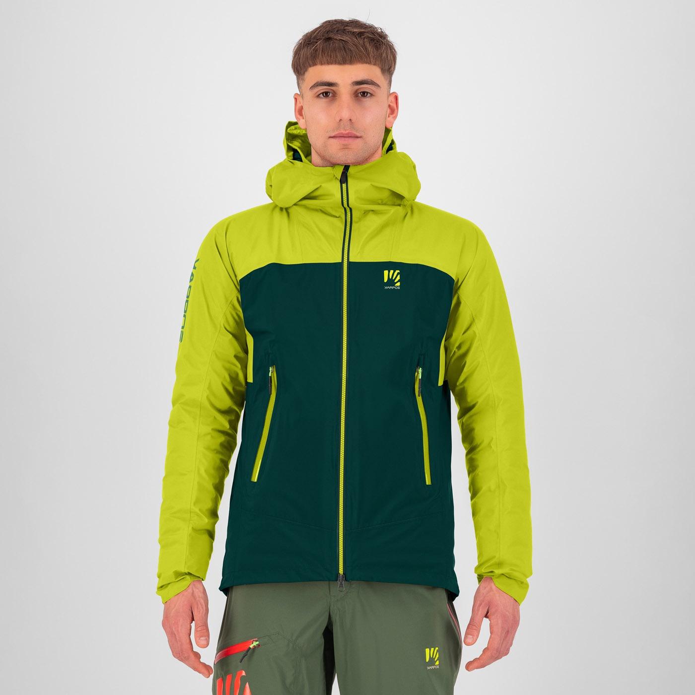 Valsesia shell jacket - forest/kiwi colada - karpos