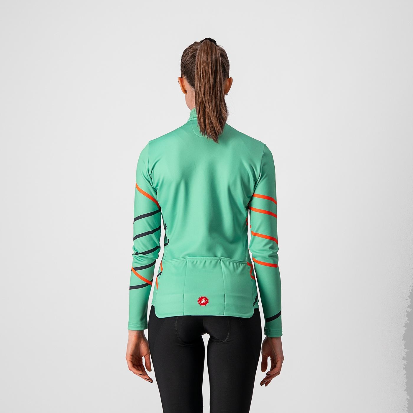 Diagonal jersey fz - jade green/brilliant pink-dark - castelli