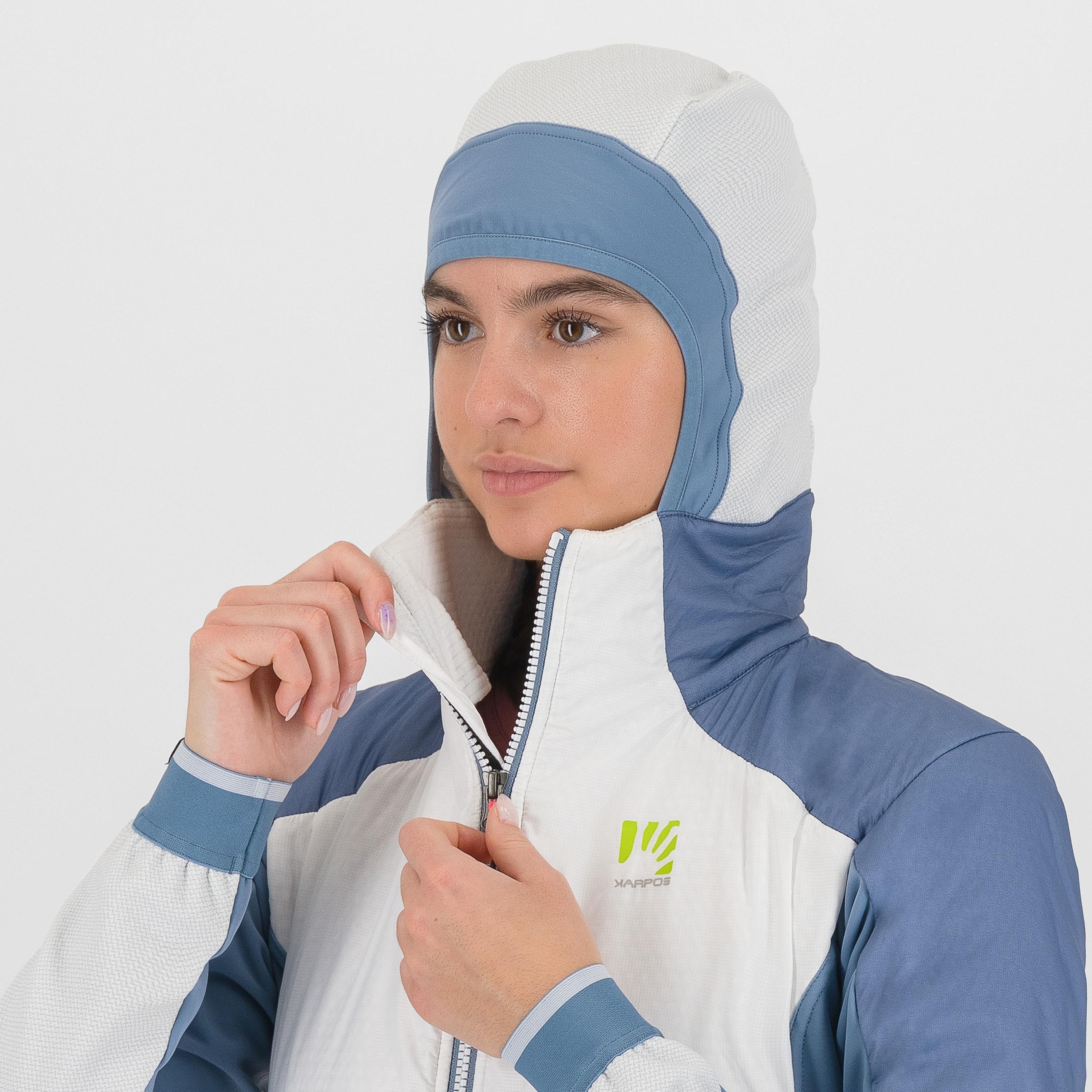 Alagna plus evo w jacket - bright white/spring lake - karpos