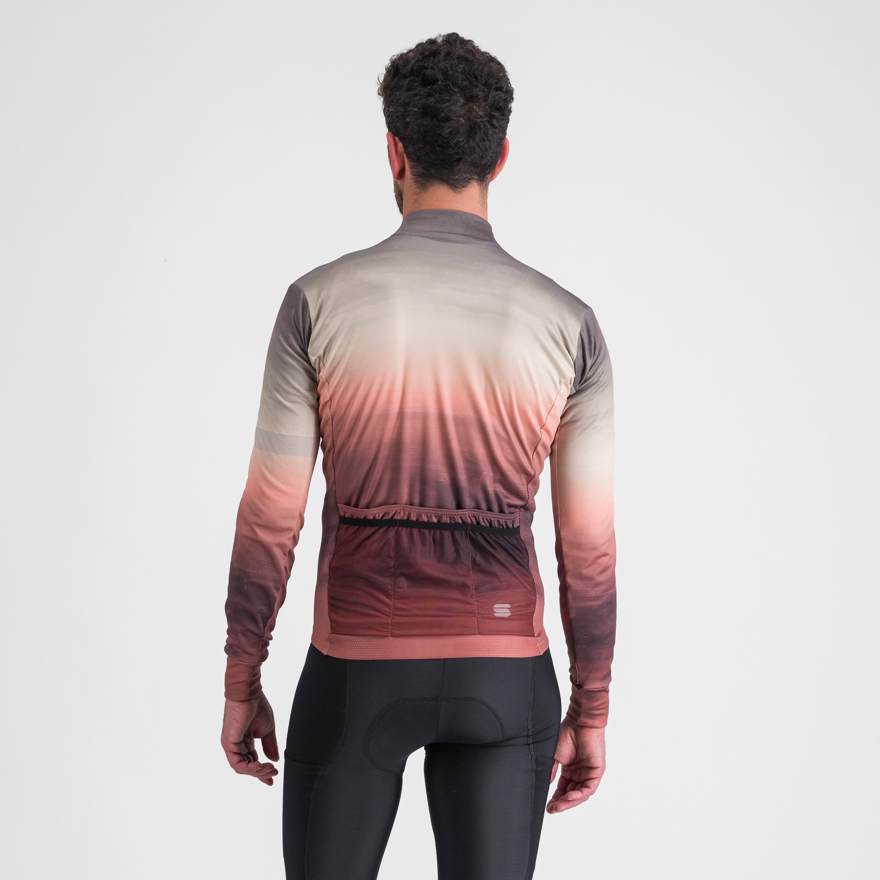 Flow  supergiara thermal jersey - dusty red olive green - sportful