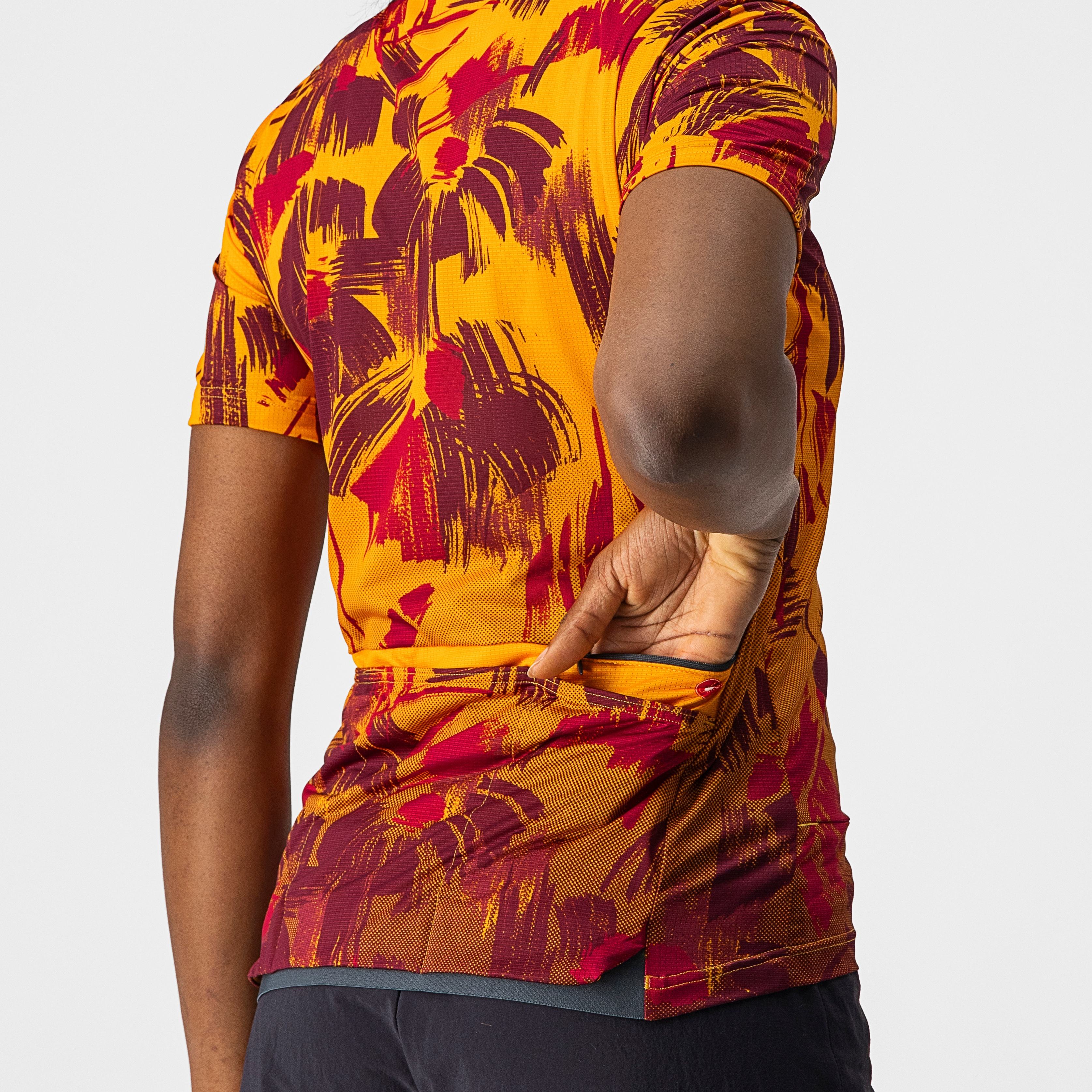 Unltd sentiero jersey - golden orange/ barbaresco red - castelli