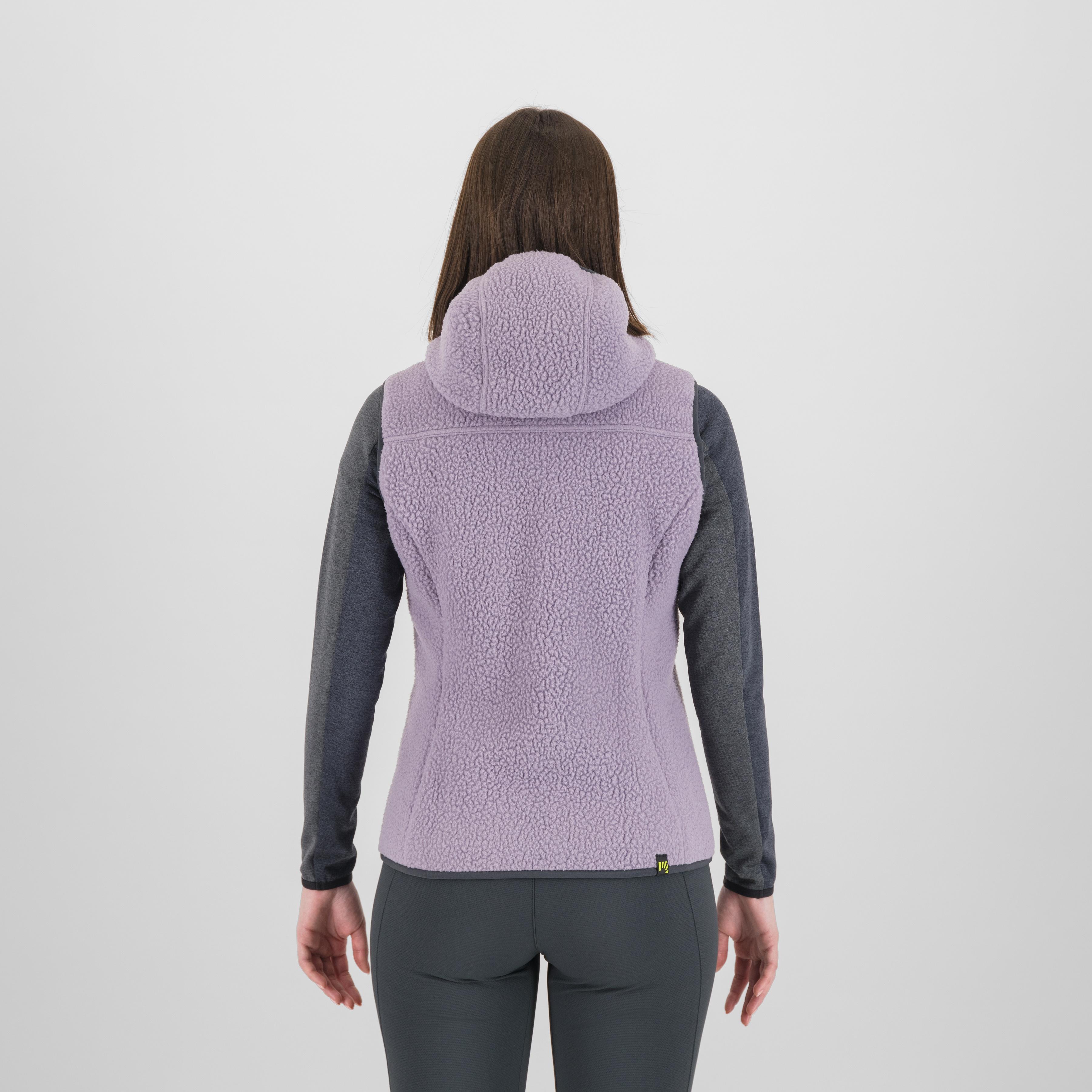 Moiazza retro hoodie w vest - lavender/woodl.gray - karpos