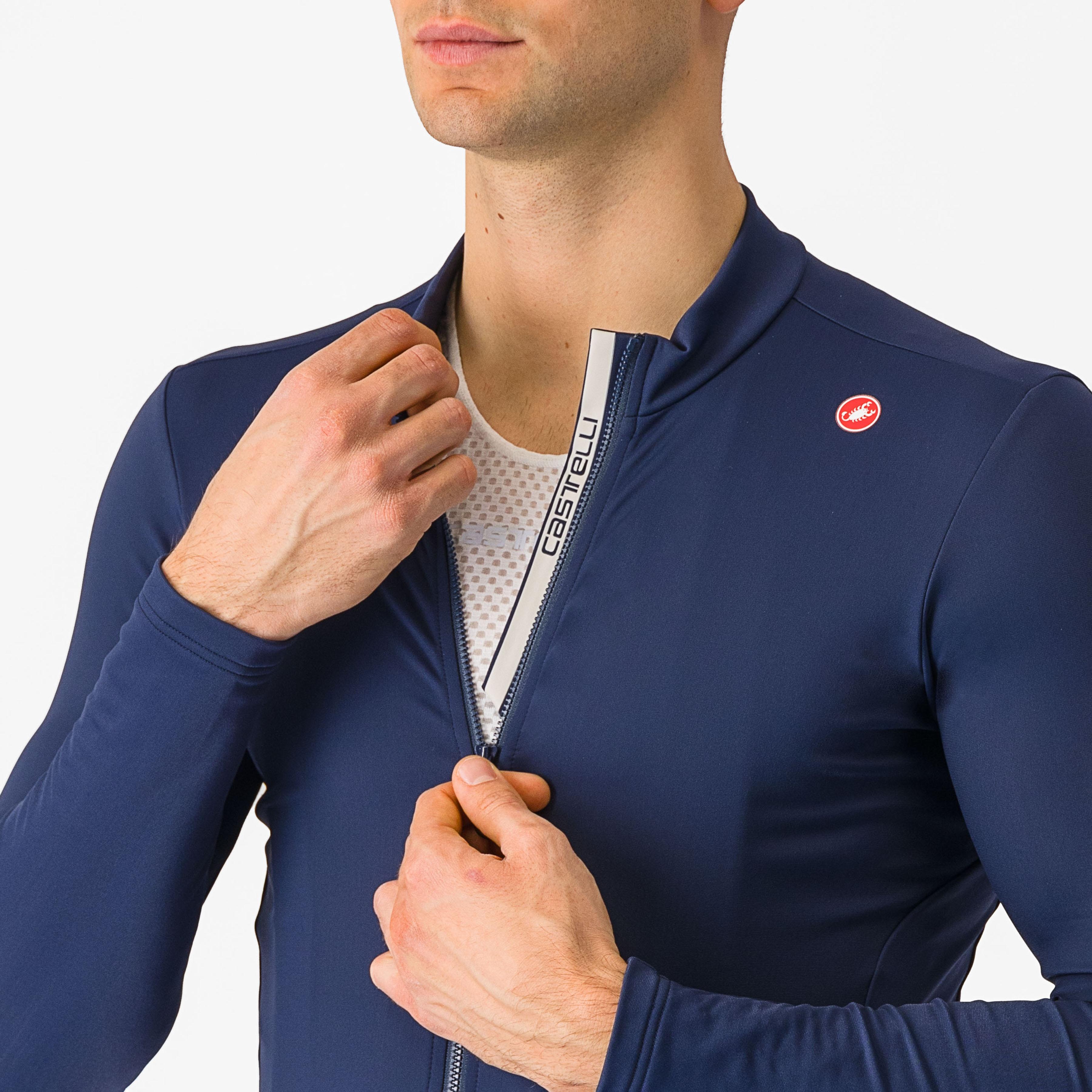 Espresso thermal jersey - belgian blue - castelli