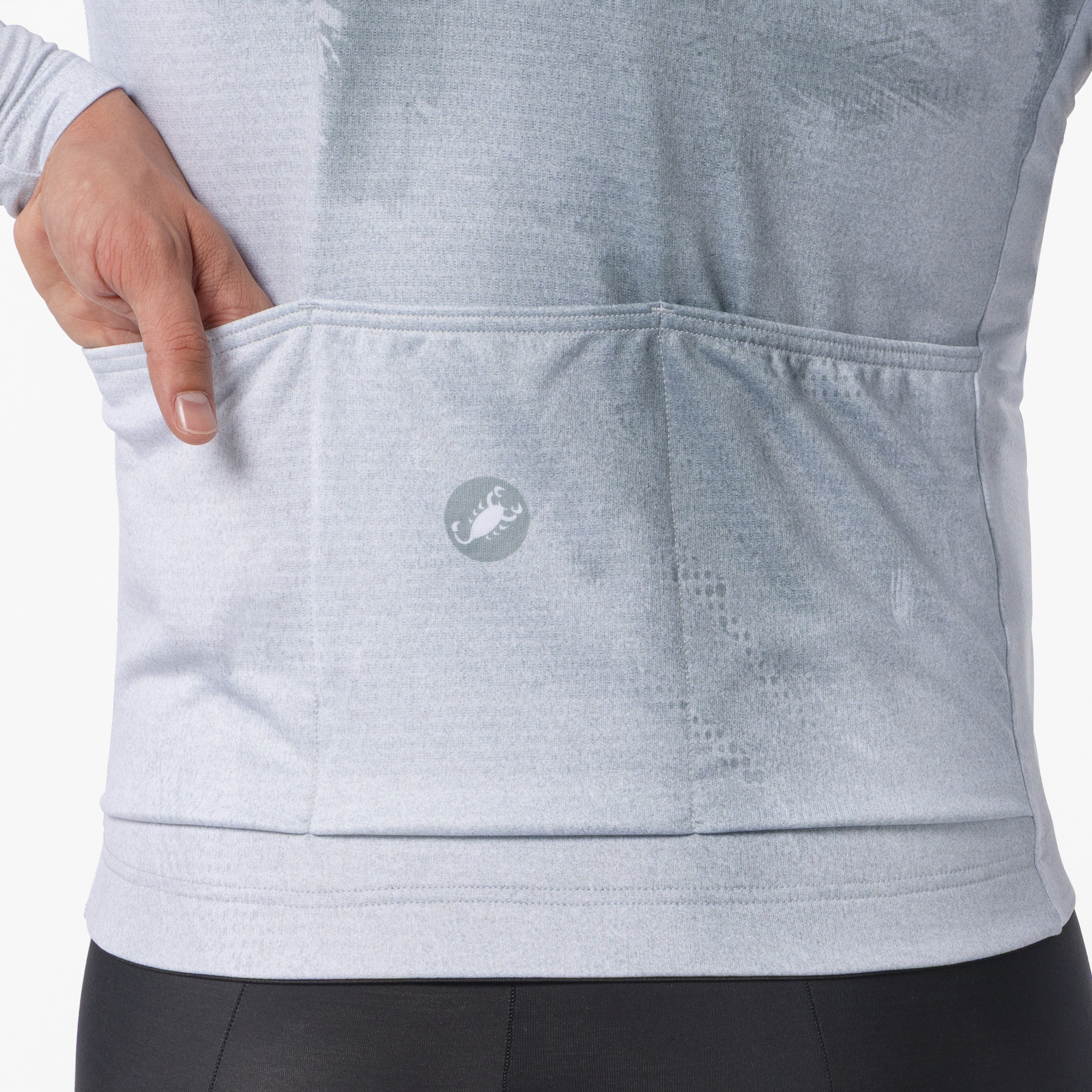 Nebula thermal ls jersey - silver gray/nickel gray - castelli