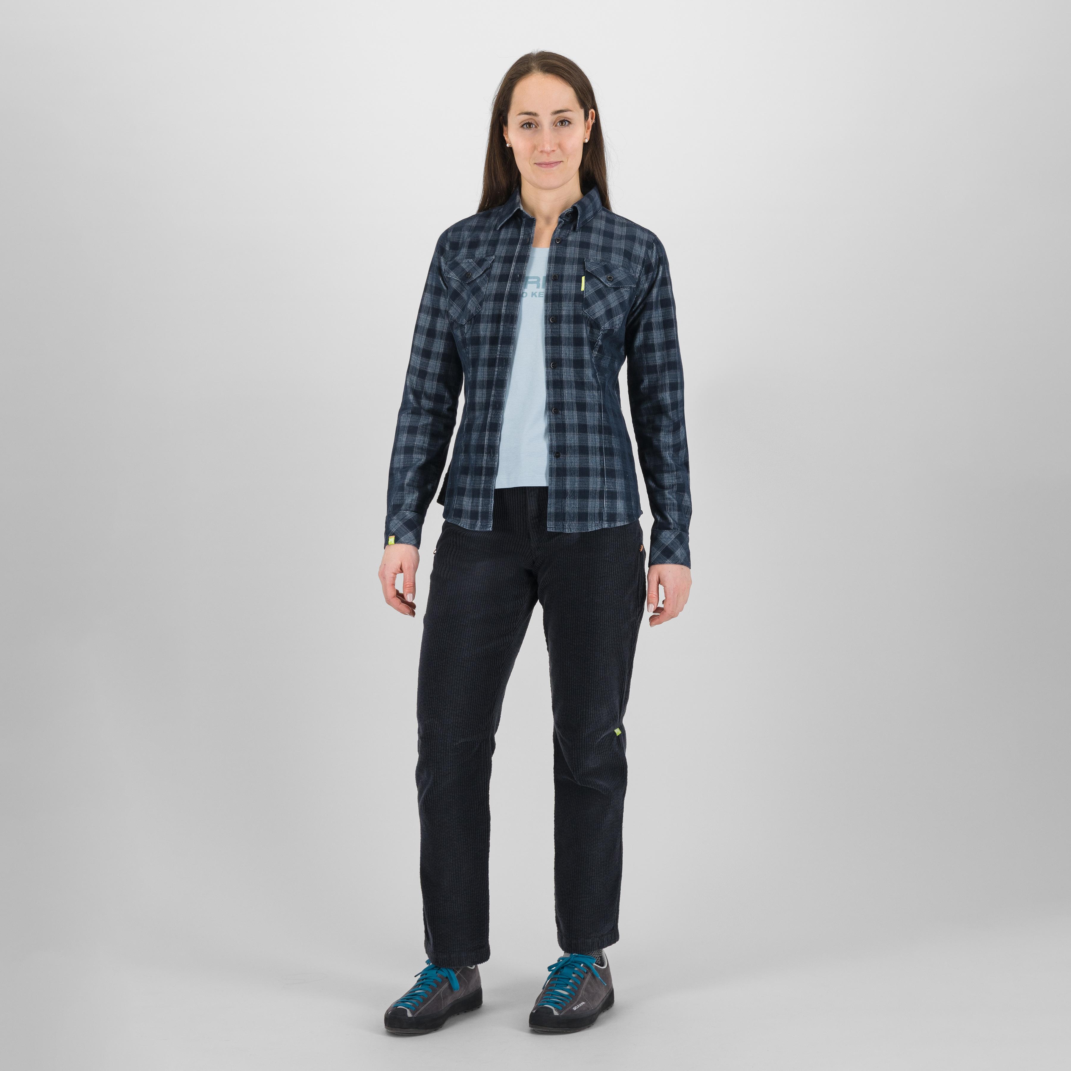 Martora velvet w shirt - forget/carbon/vaporous gray - karpos