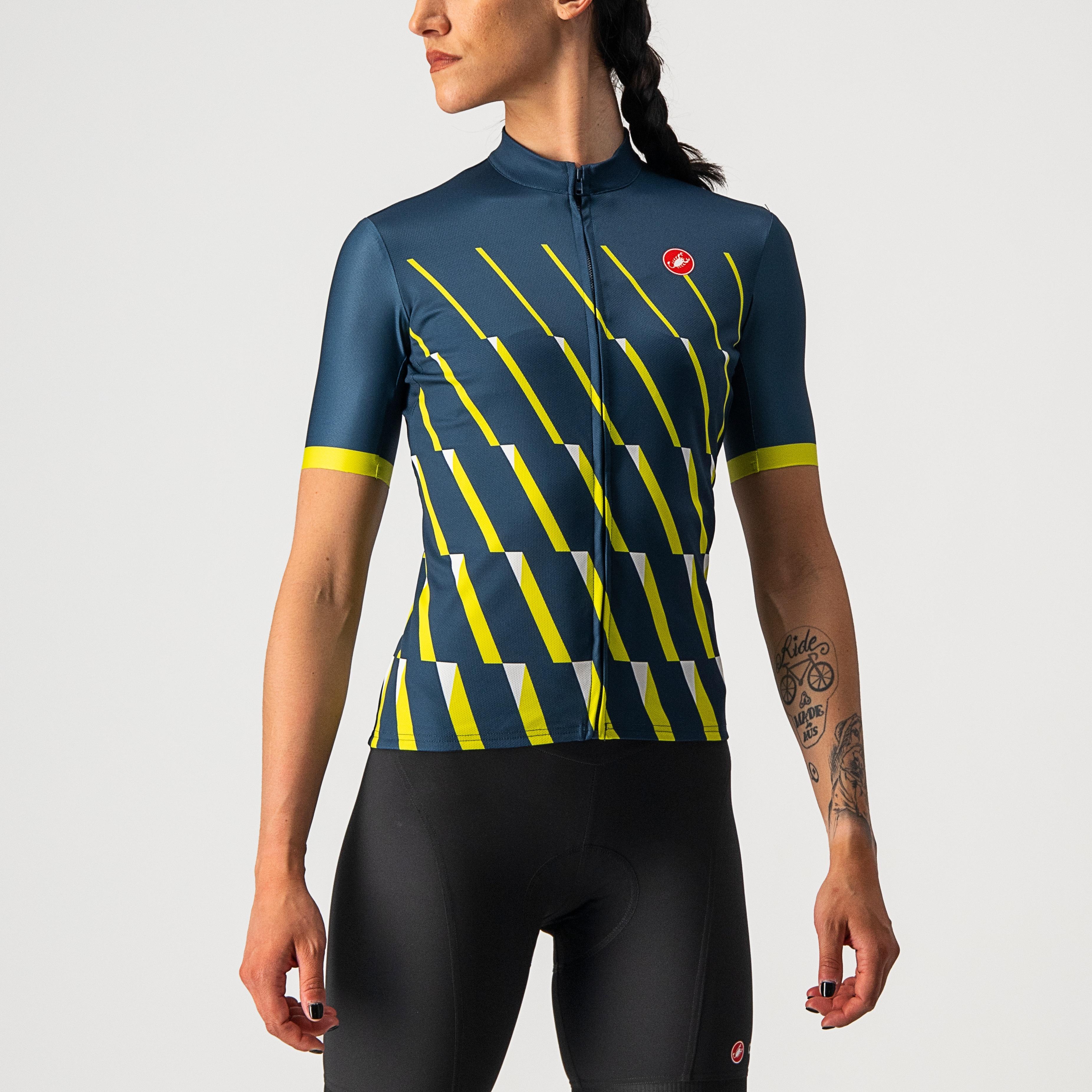 Pendio jersey - moonlit ocean/sulphur-white - castelli