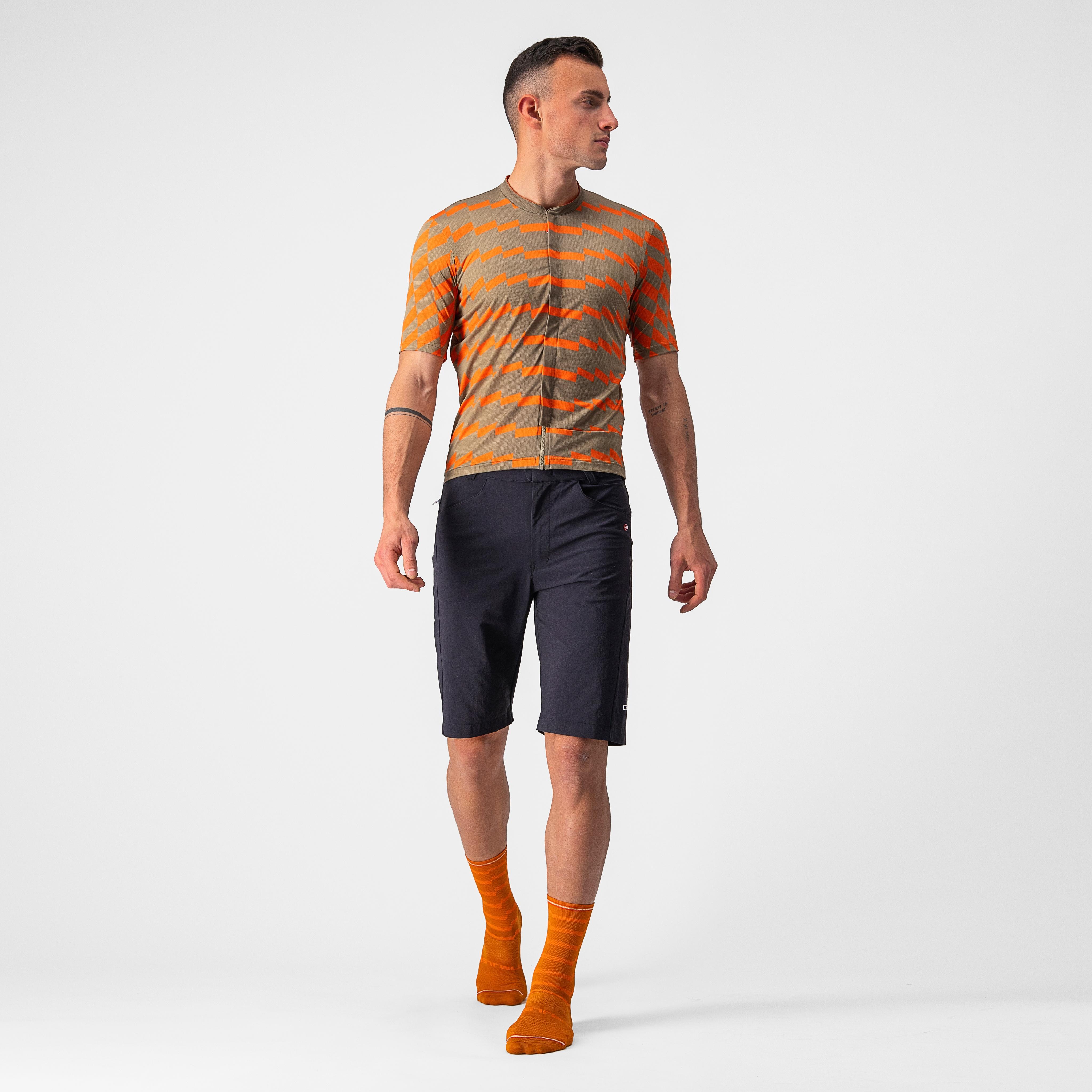 Unltd sterrato jersey - olive green/orange rust - castelli