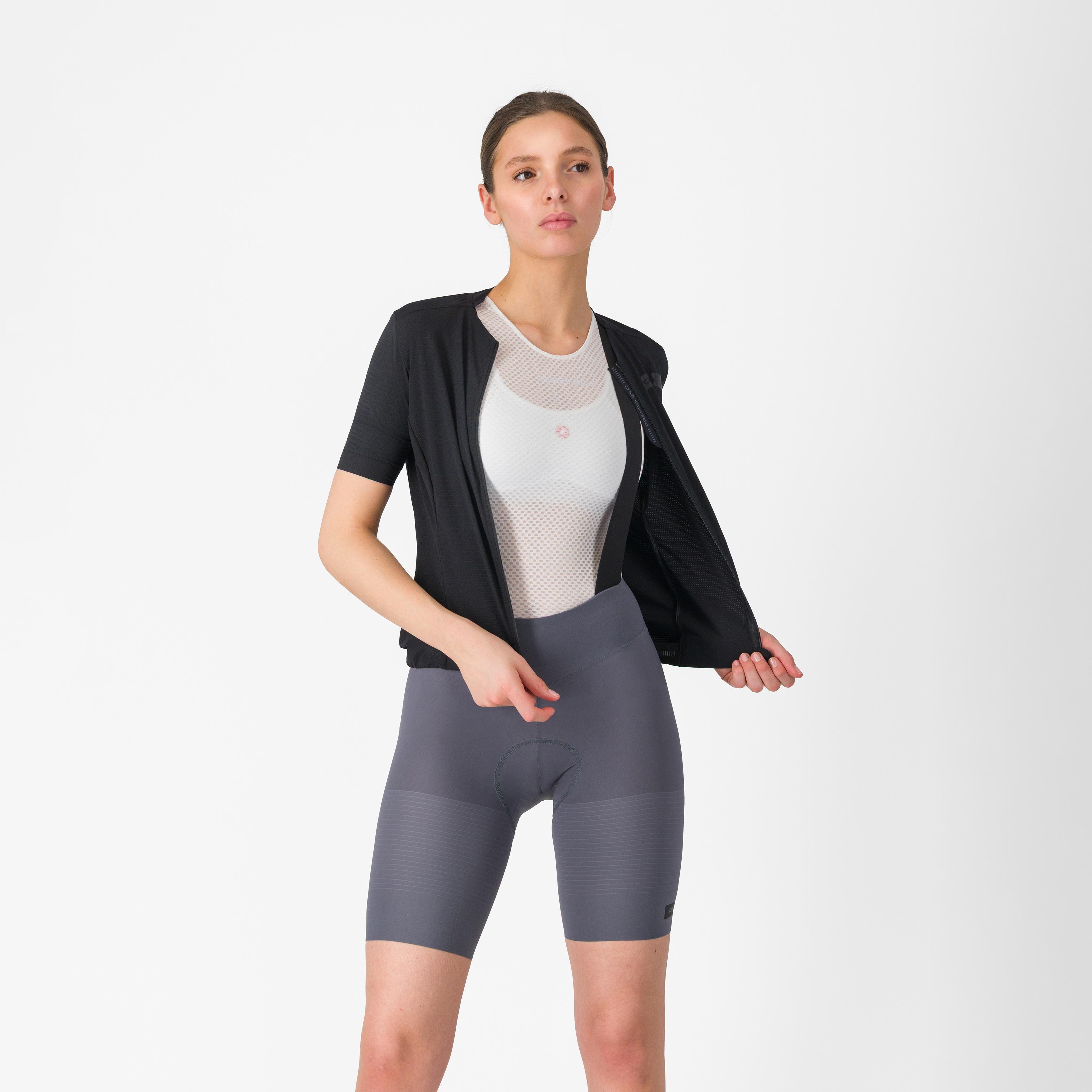 Premio evo w dt bibshort - smoky gray - castelli