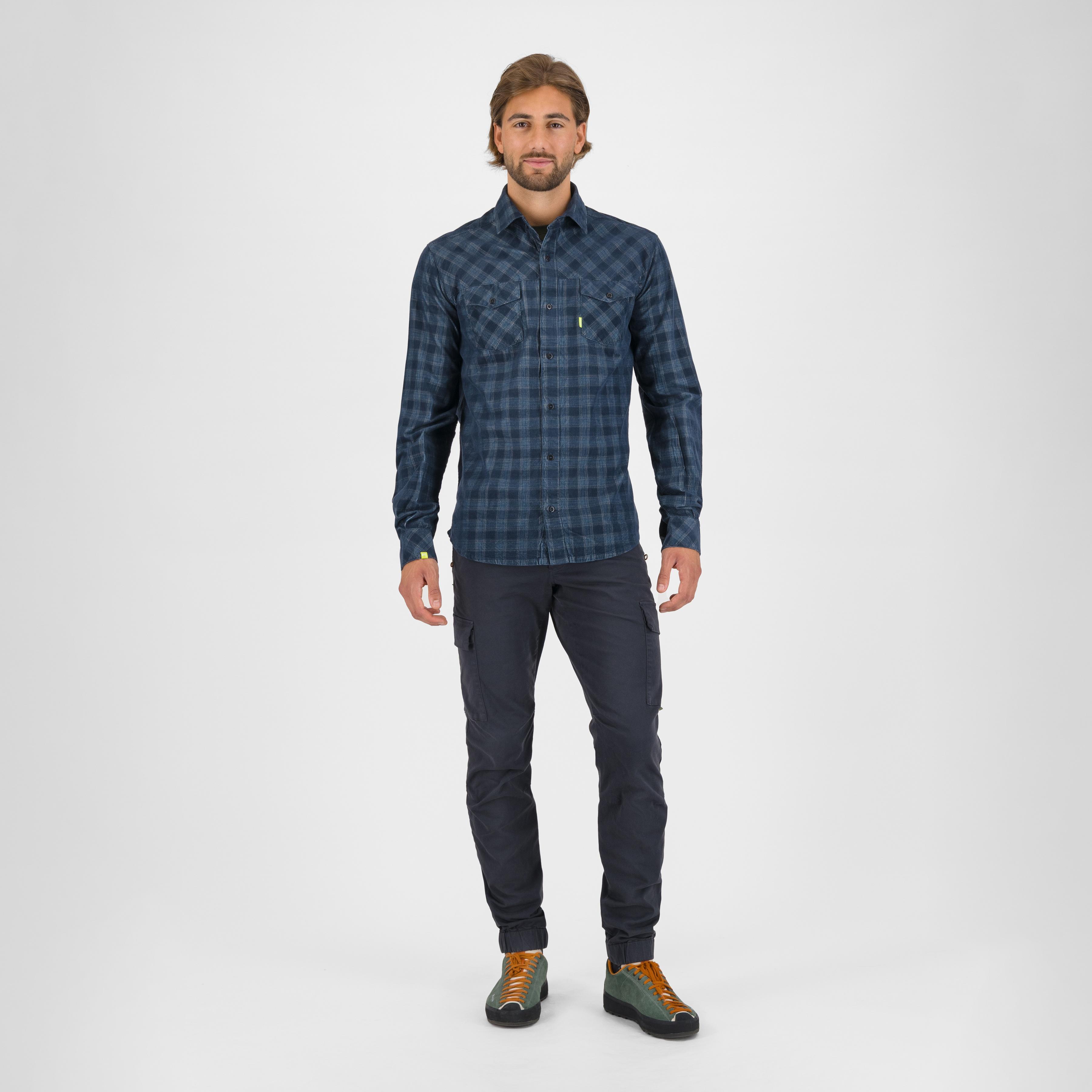 Martora velvet shirt - smoke blue - karpos