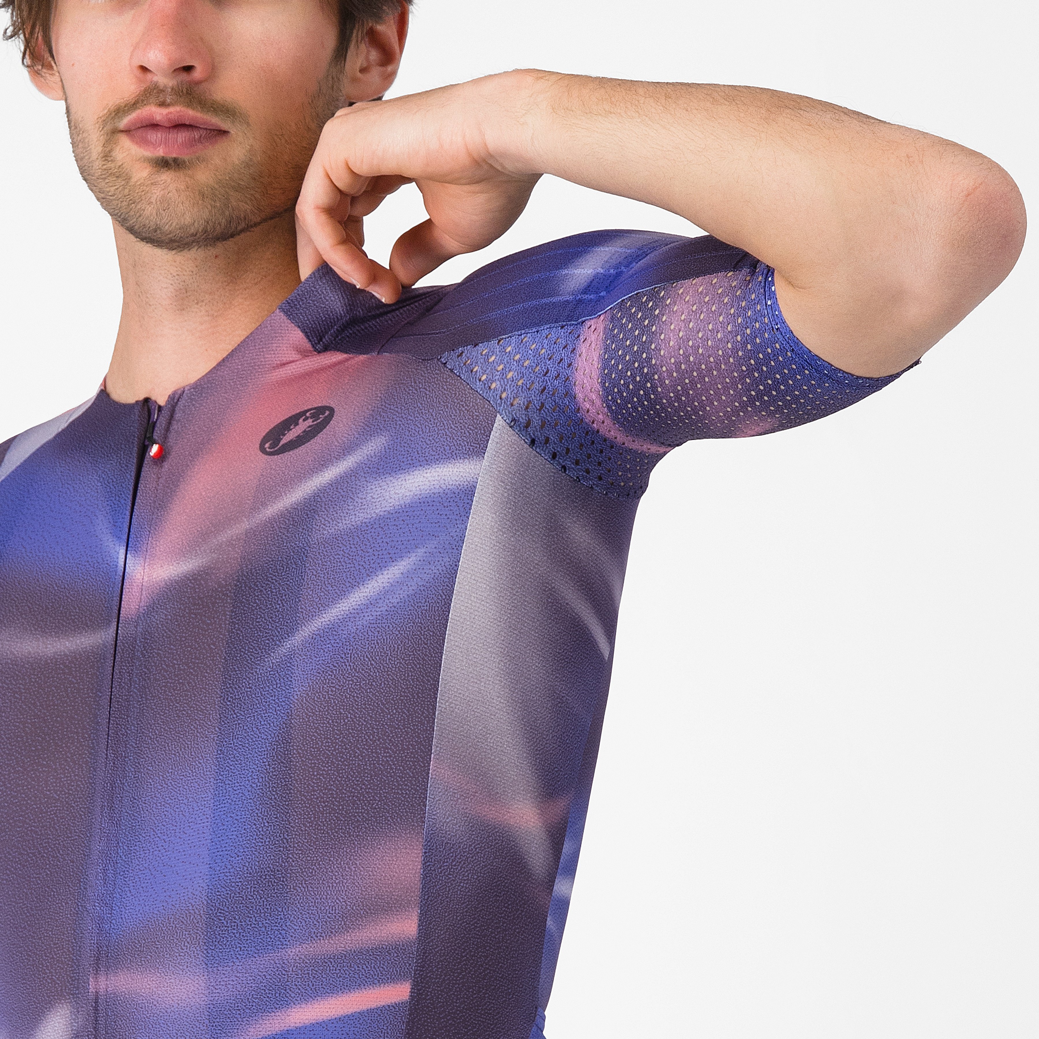 Aero race 8s jersey - night shade/rosa giro - castelli