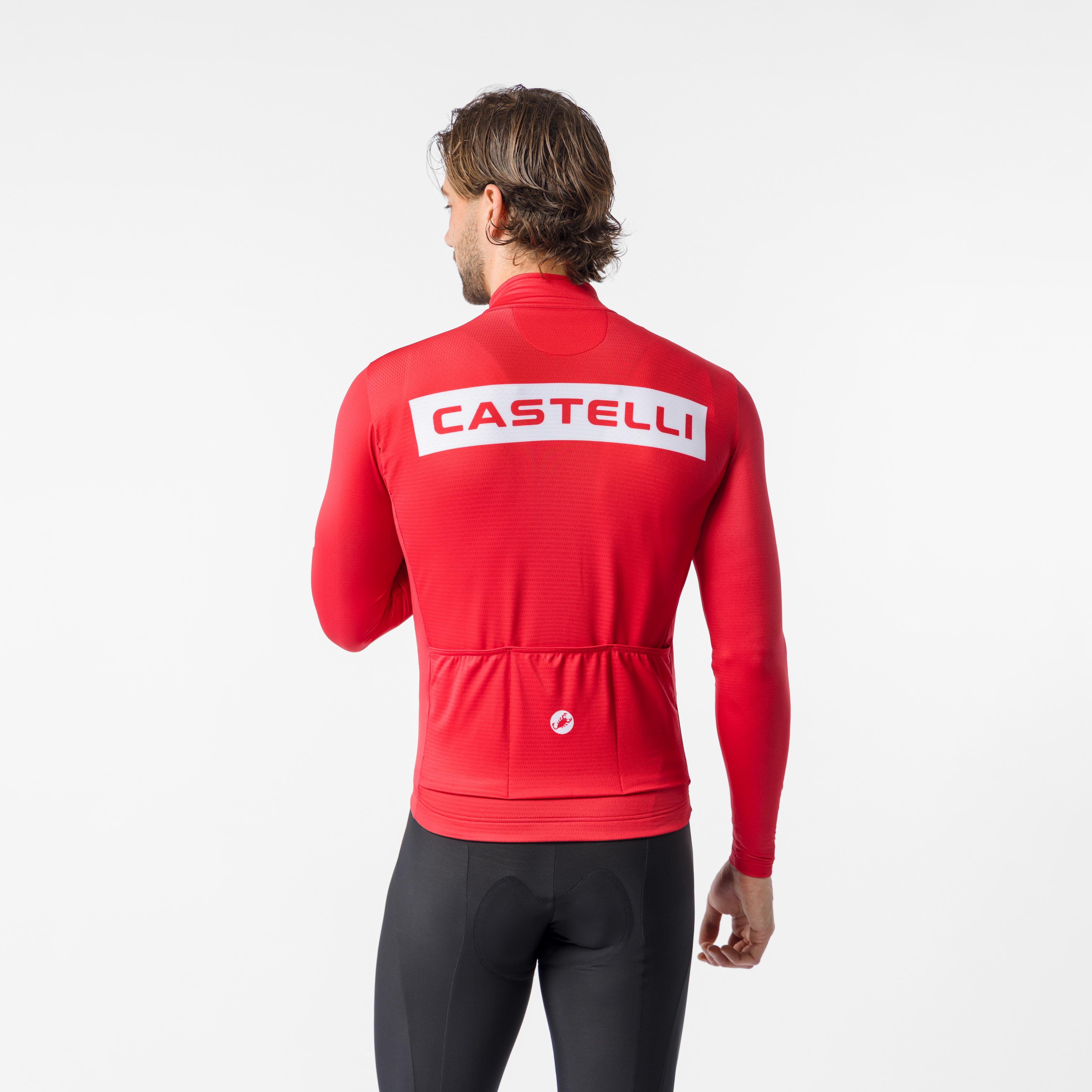 Quadro thermal jersey - rich red/white - castelli