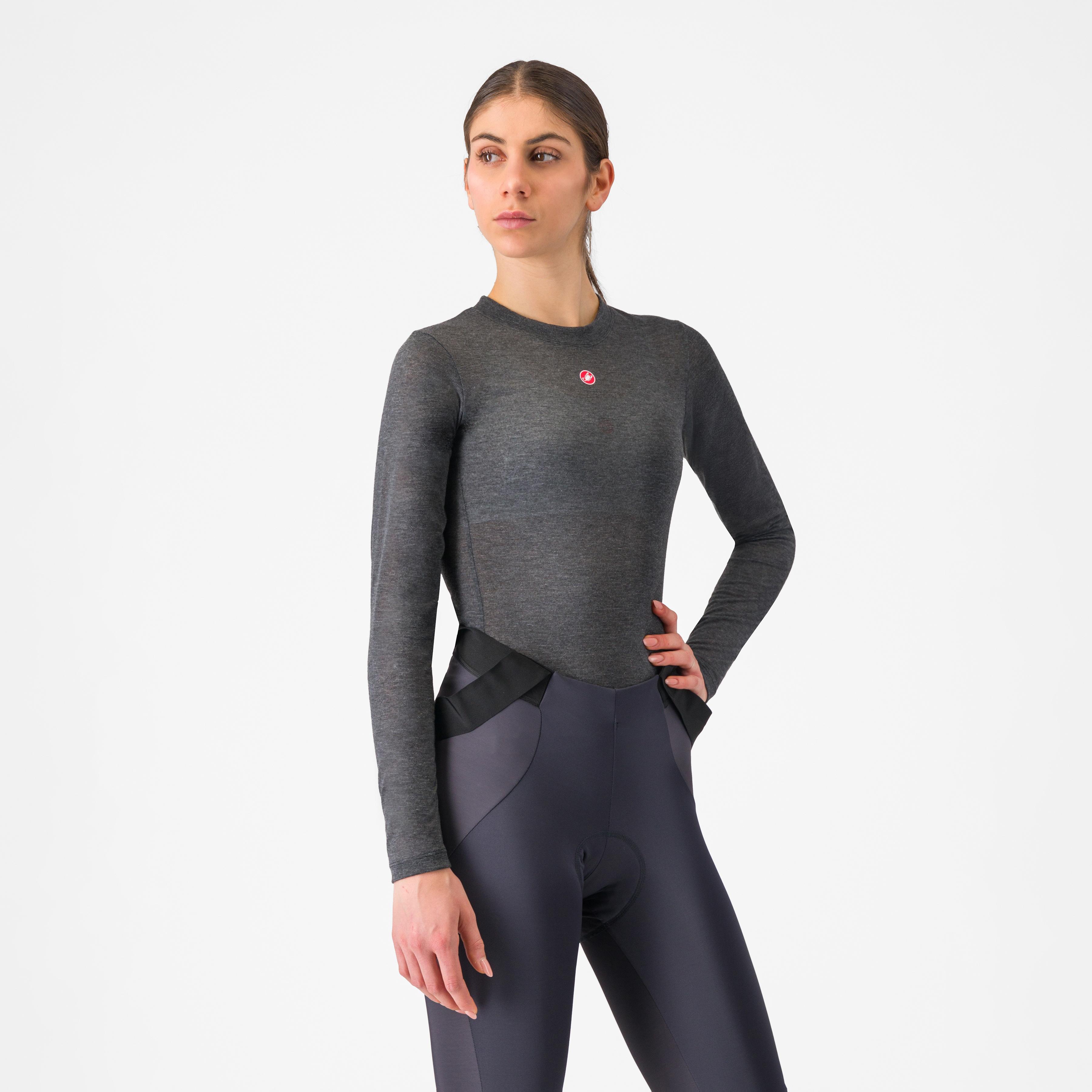 Medio base layer w long sleeve - melange gray - castelli