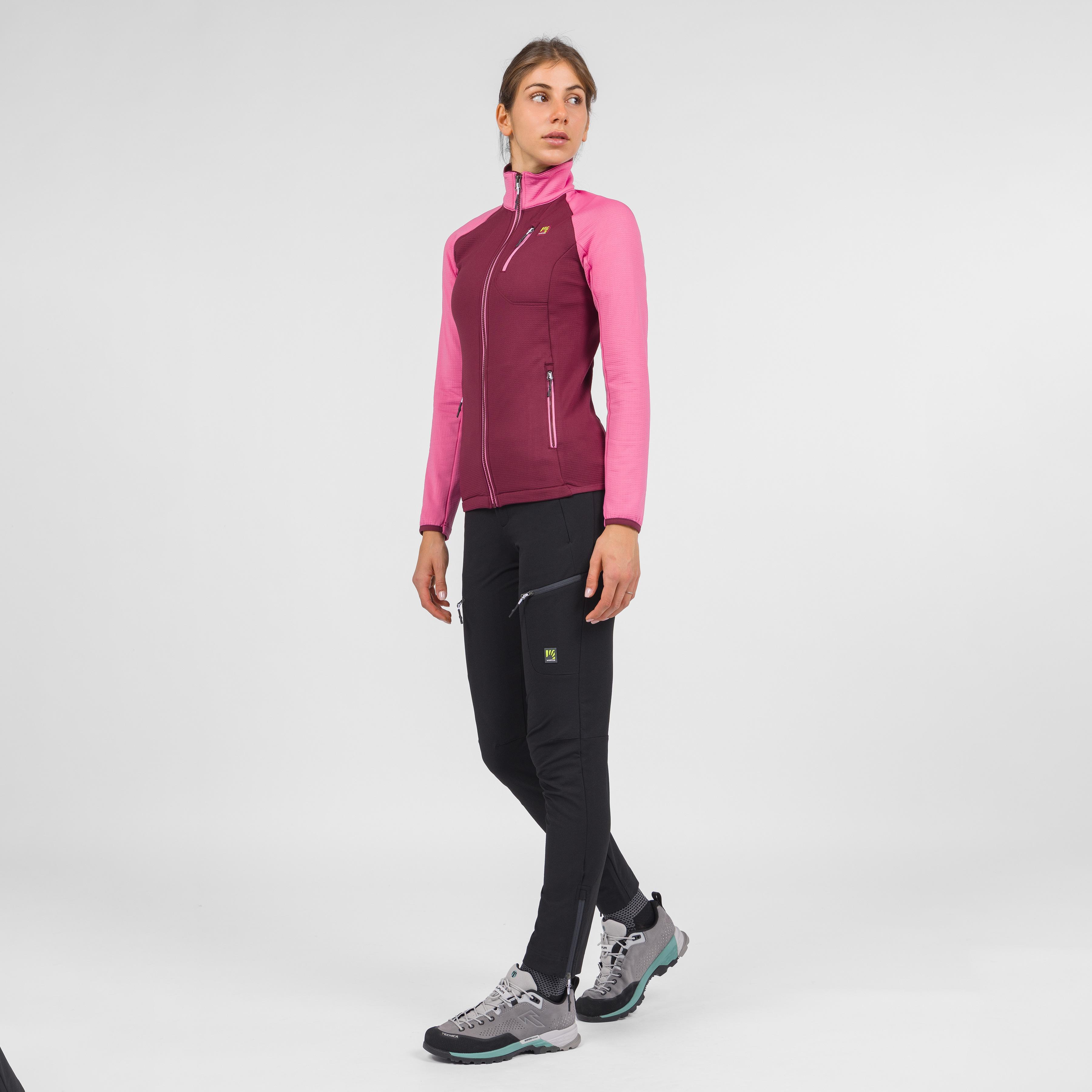 Odle evo w full zip fleece - crimson/pink power - karpos