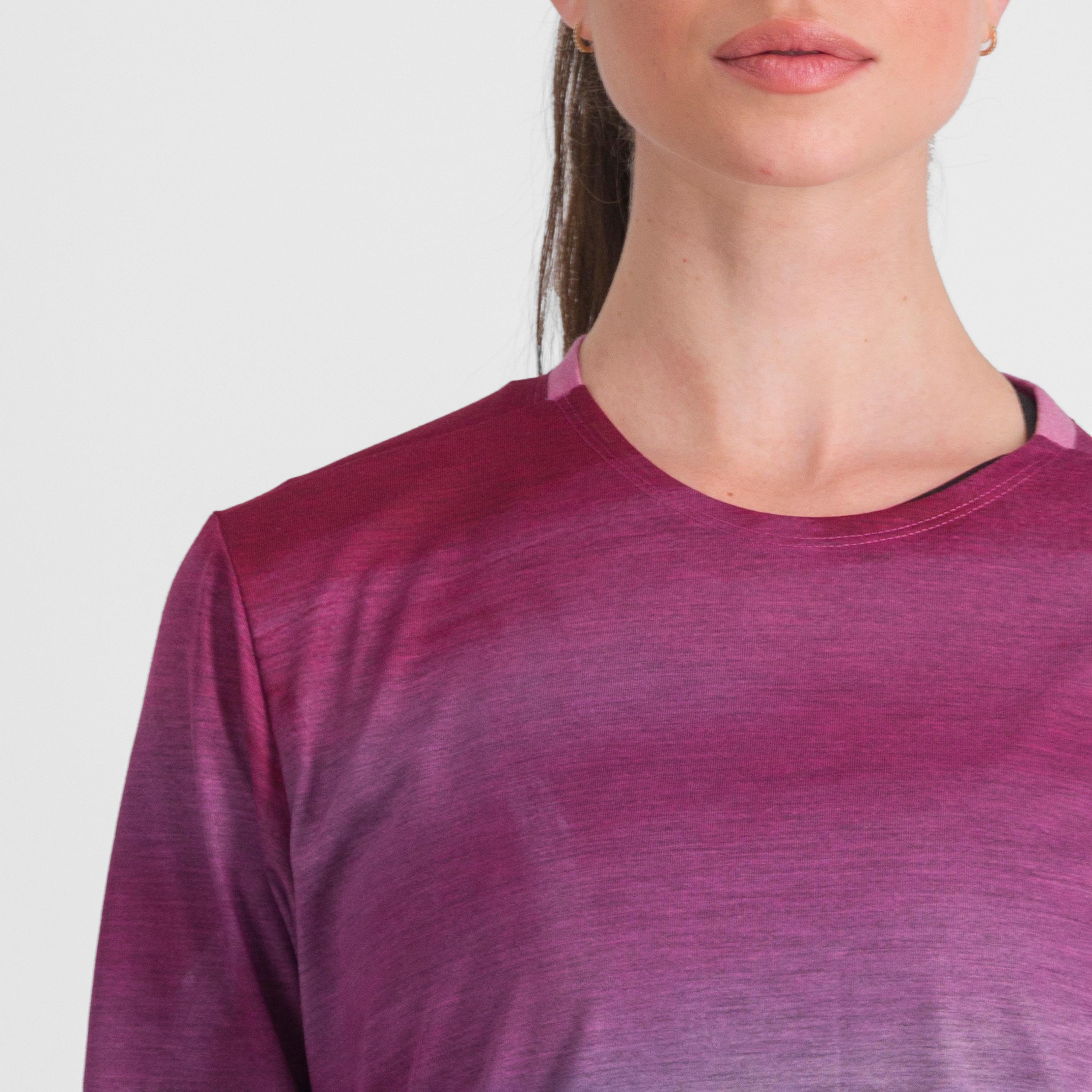Flow giara w tee long sleeve - berry blue pink - sportful