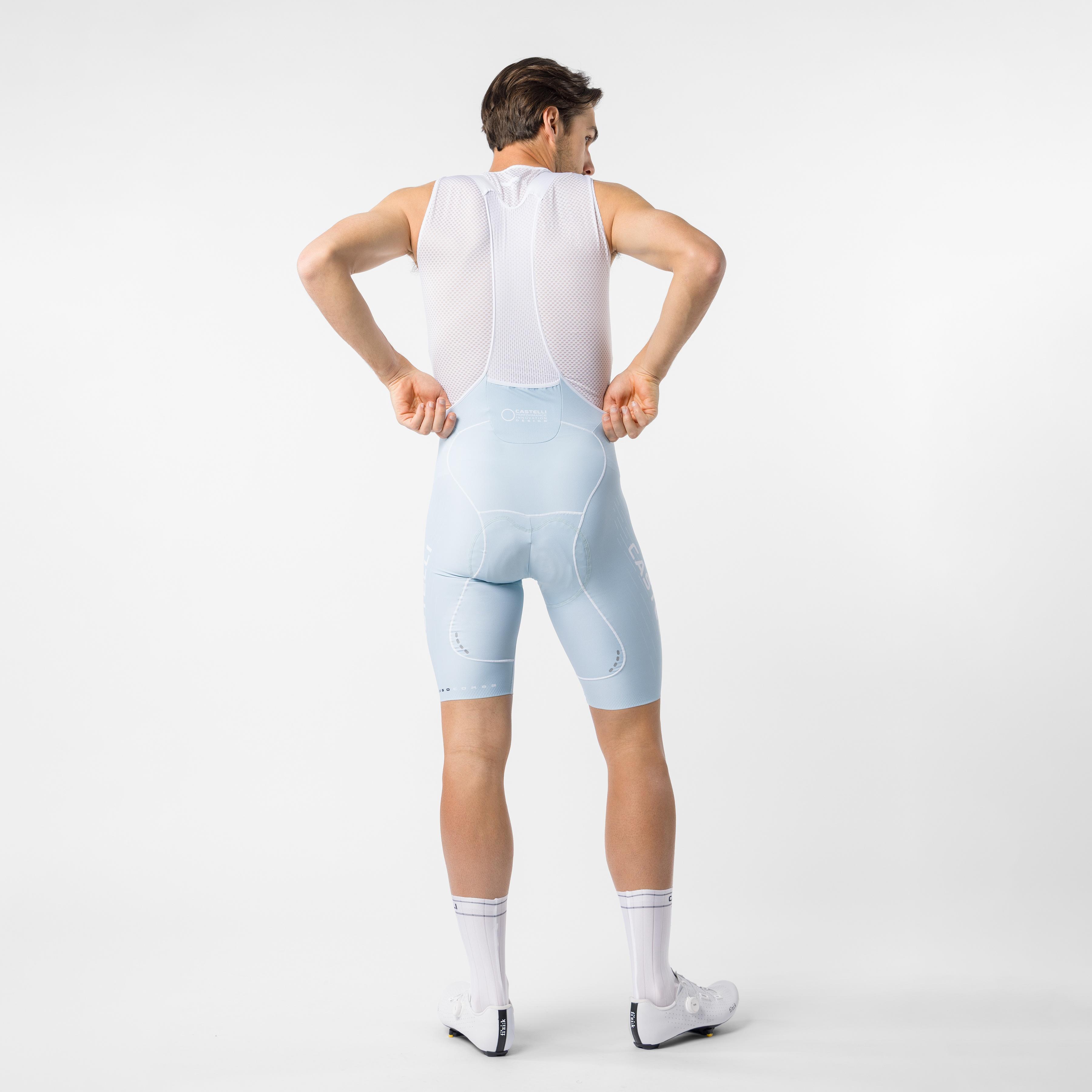 Free aero race s kit bibshort - winter sky/white - castelli