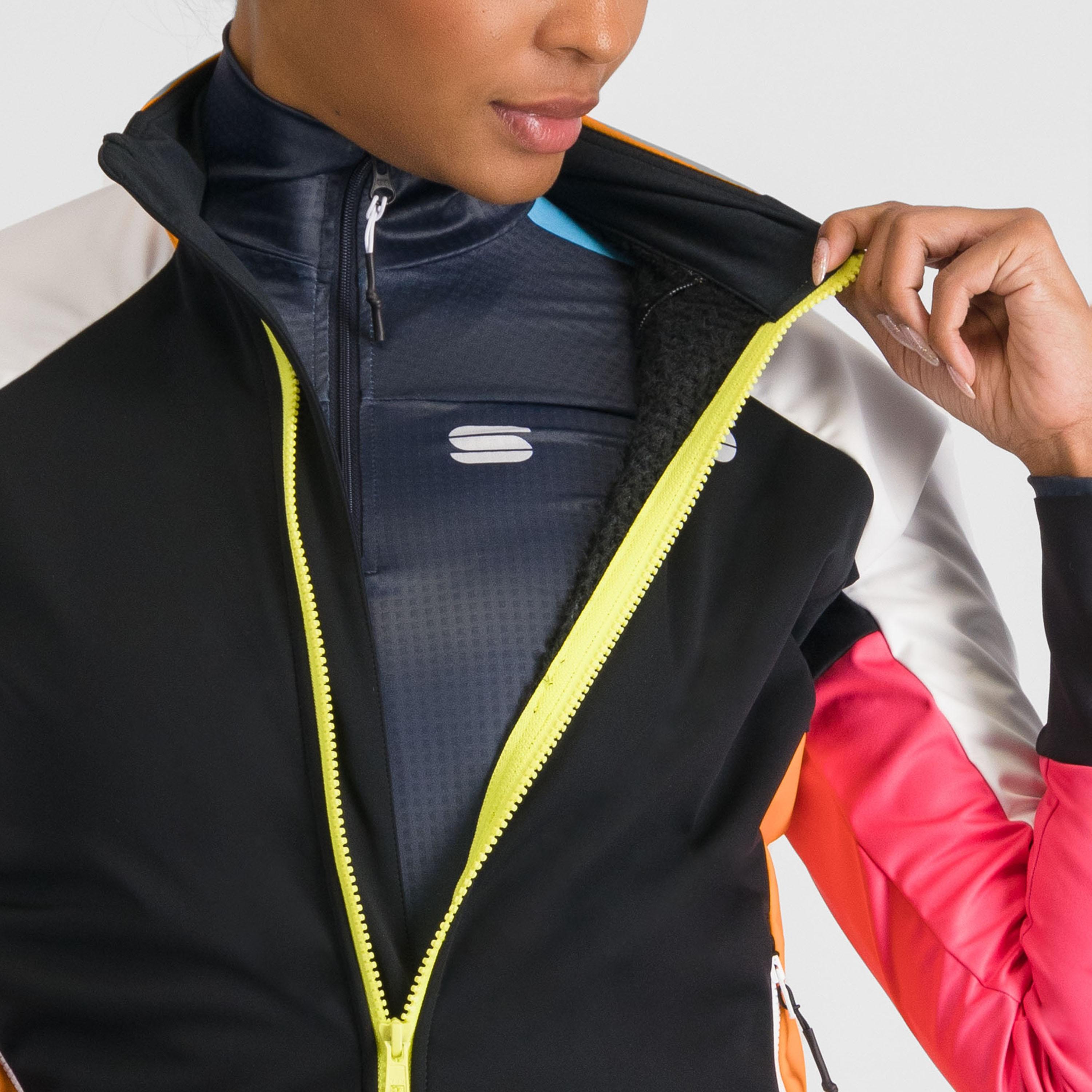 Apex w jacket - black/white/yellow/pink - sportful