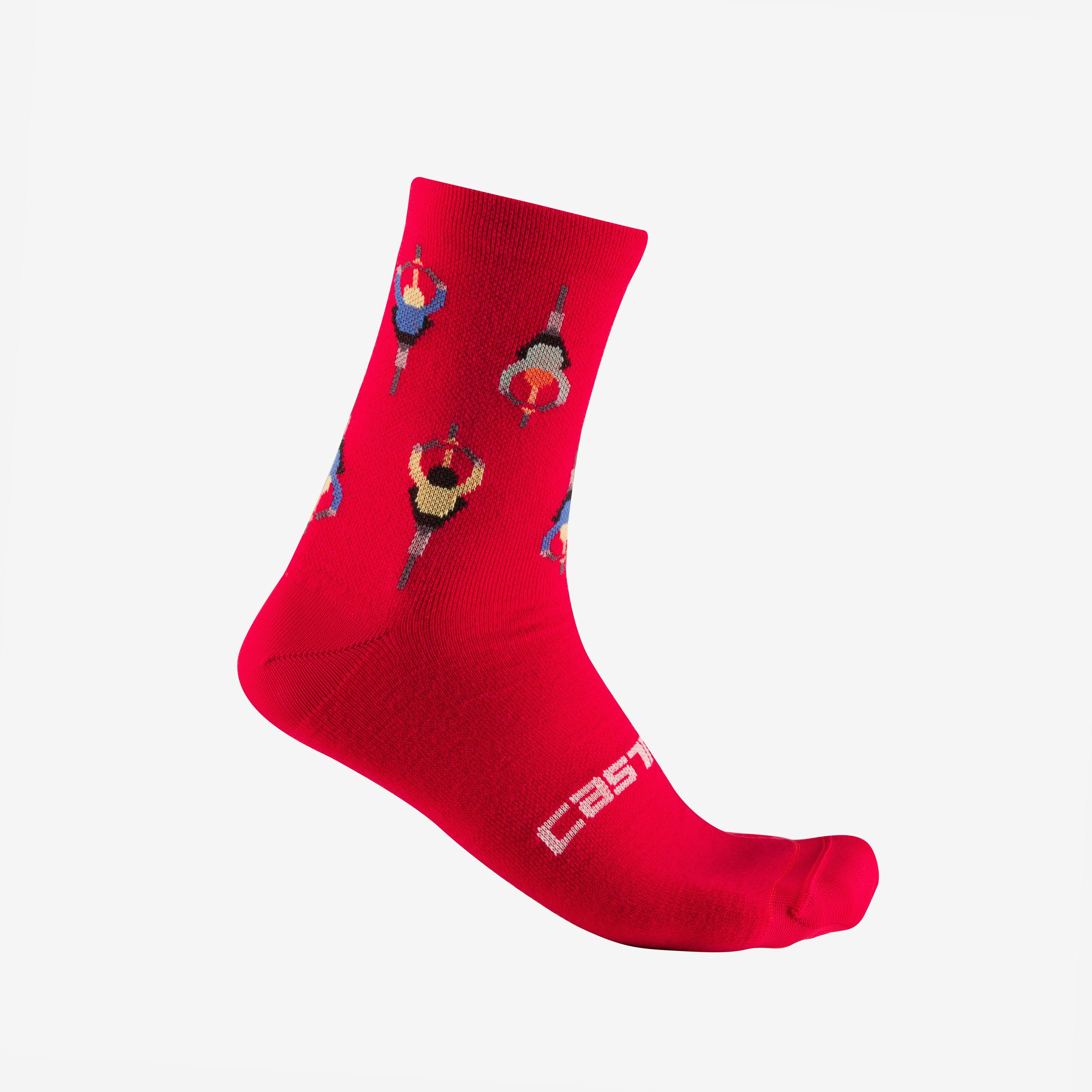 Aperitivo 15 sock - pompeian red - castelli
