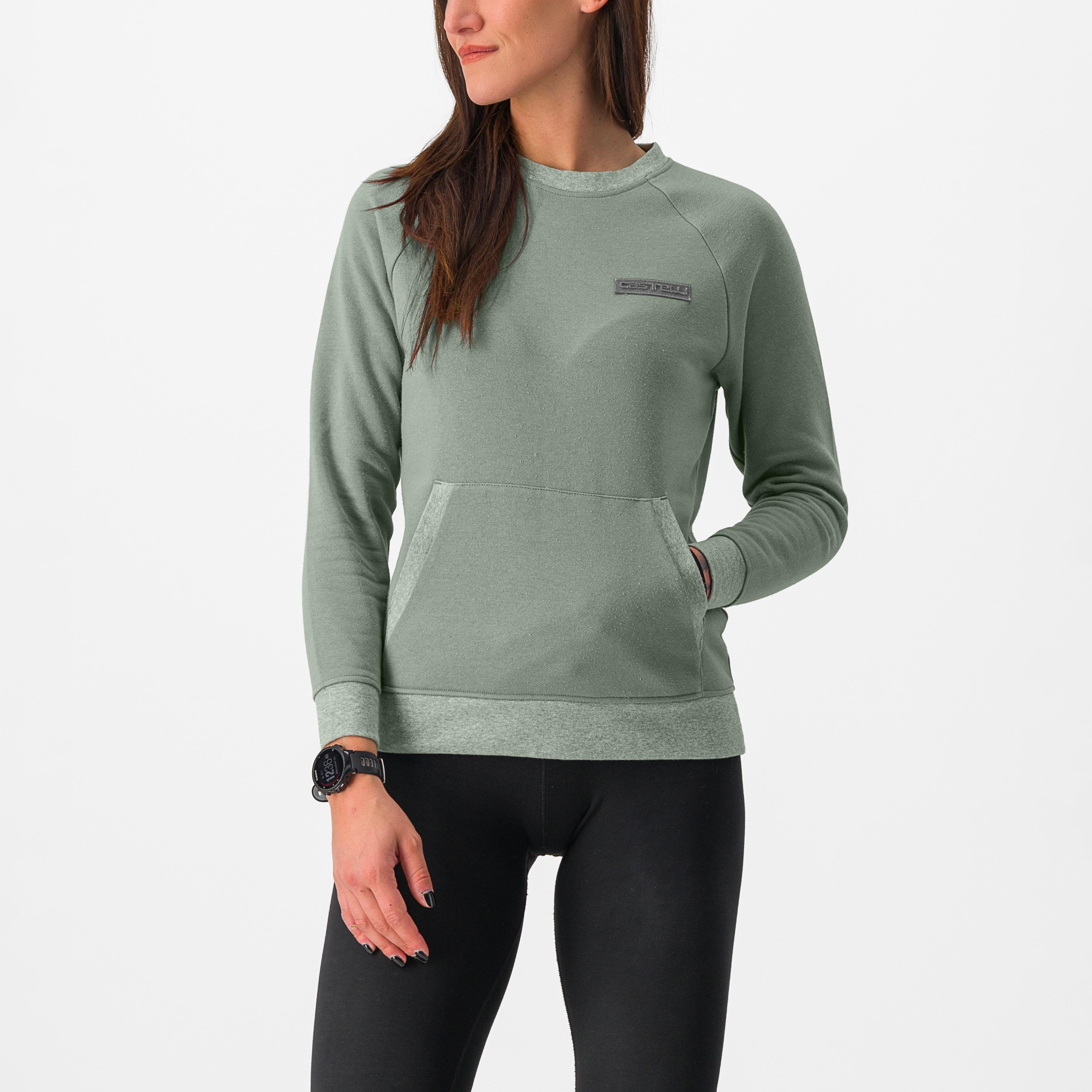 Logo w sweatshirt - defender green - castelli