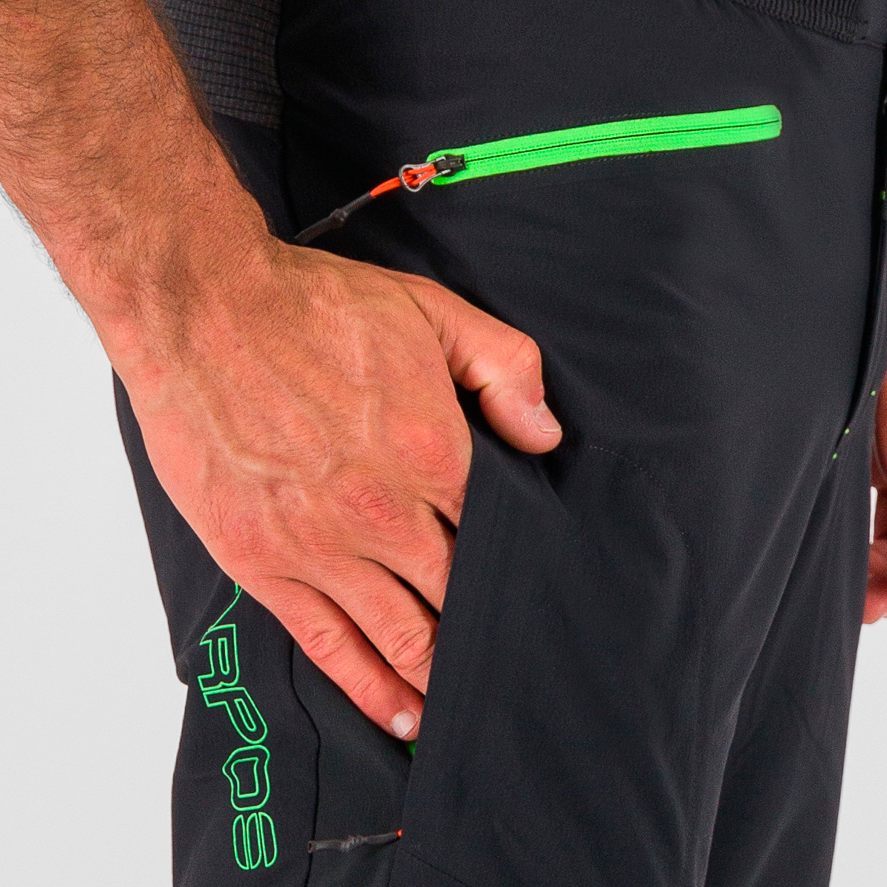 K-performance rock climbing pant - black/jasmine green - karpos